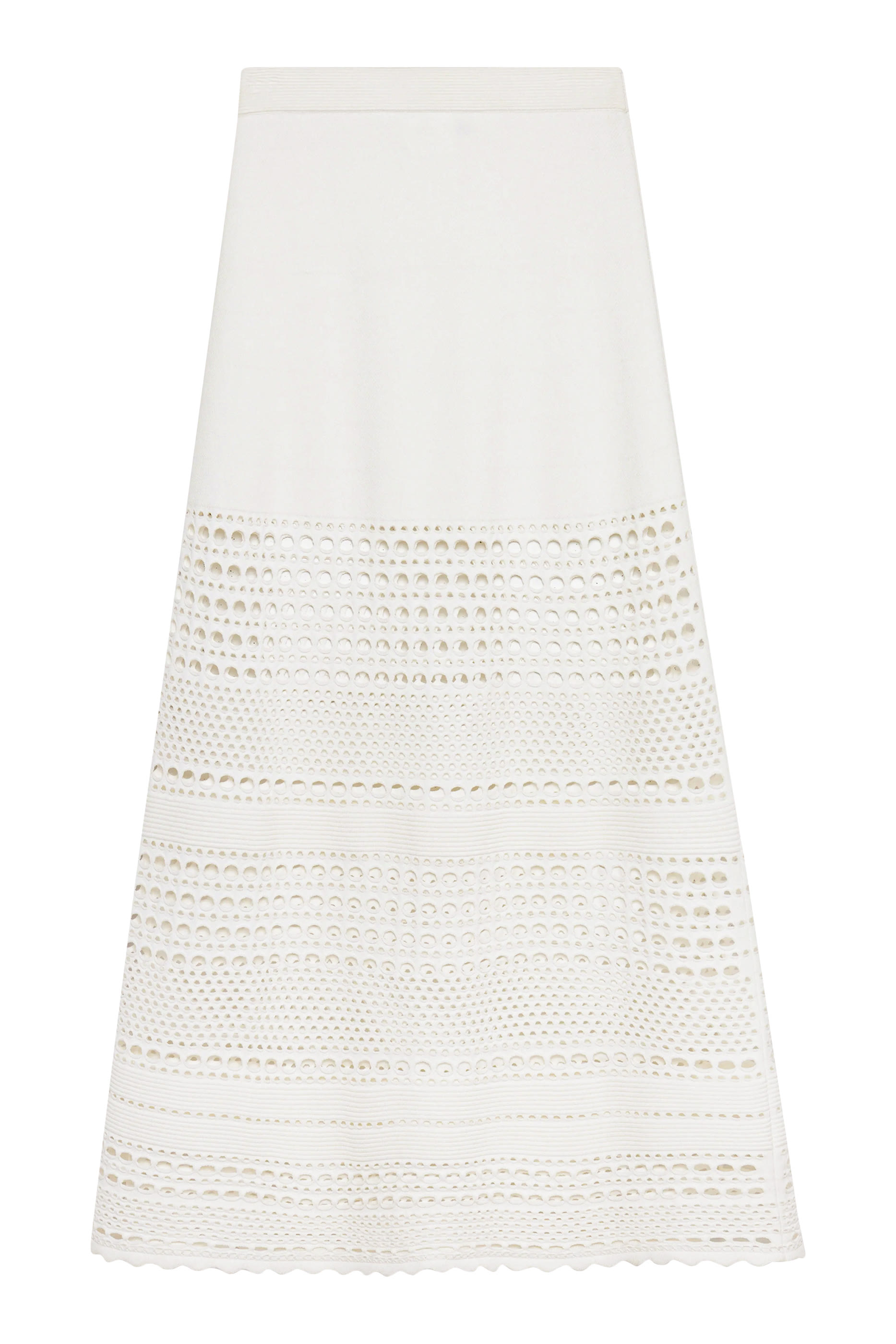 Westly Open Stitch Midi Skirt 