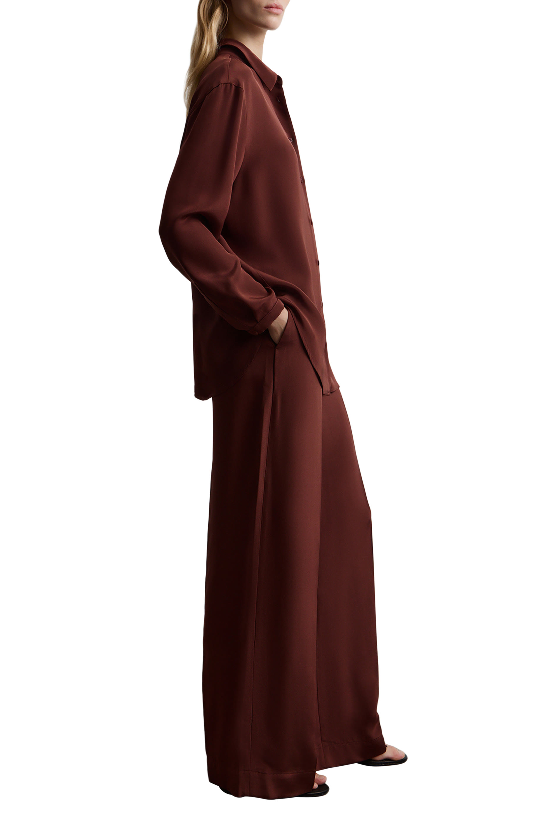  Relaxed Mulberry Silk Trousers 