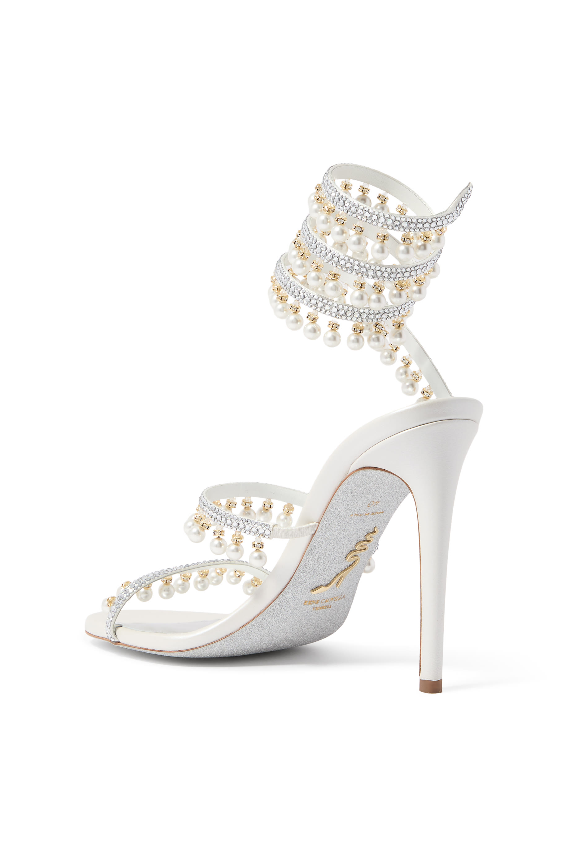 Chandelier 105 Sandals with Pearls