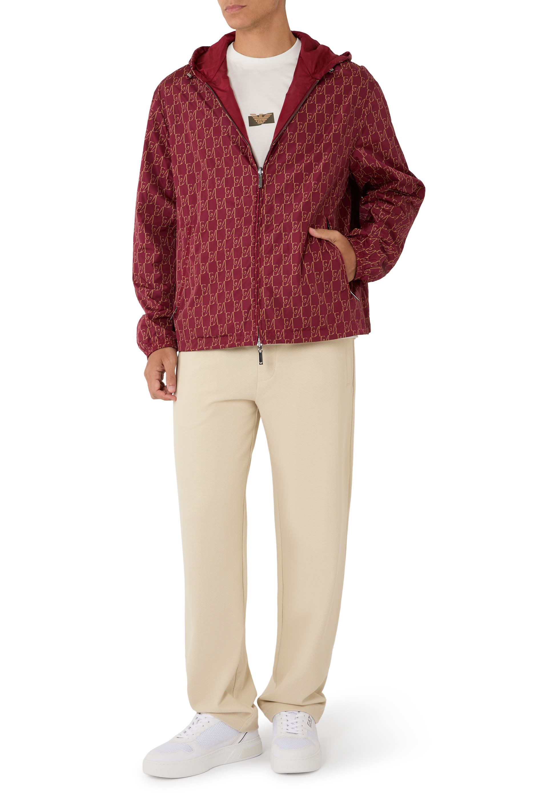 Hooded Blouson Zip Jacket