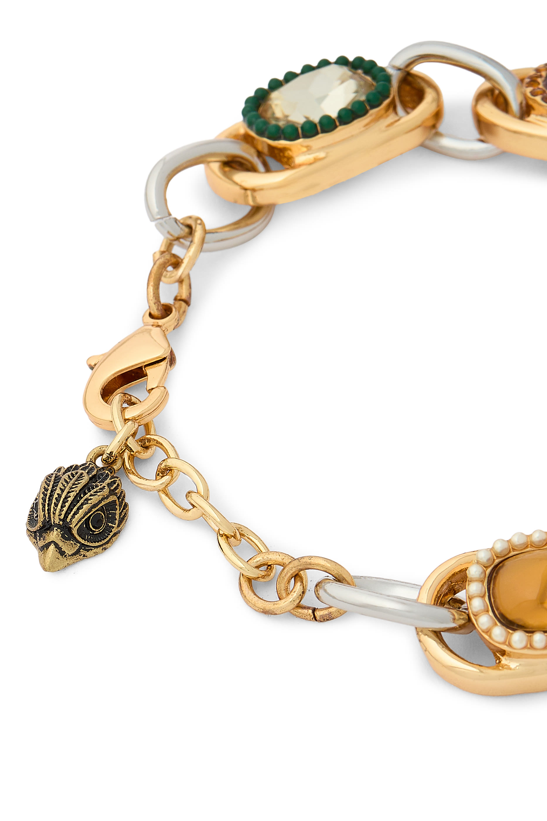 Sloane Large Bracelet, Brass & Gem Charms