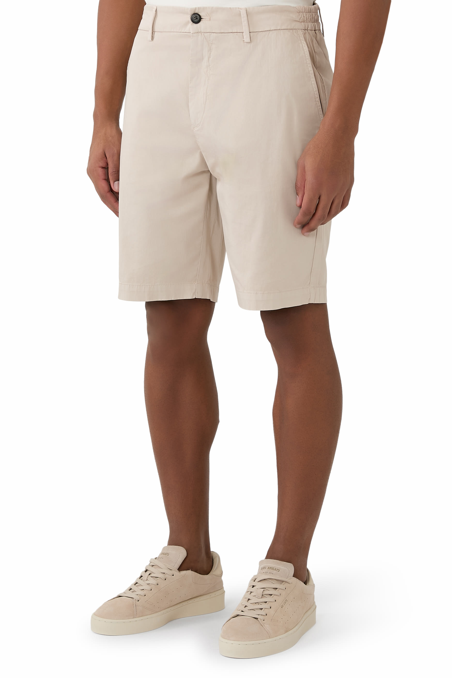 Drawstring Waist Chino Bermuda Shorts