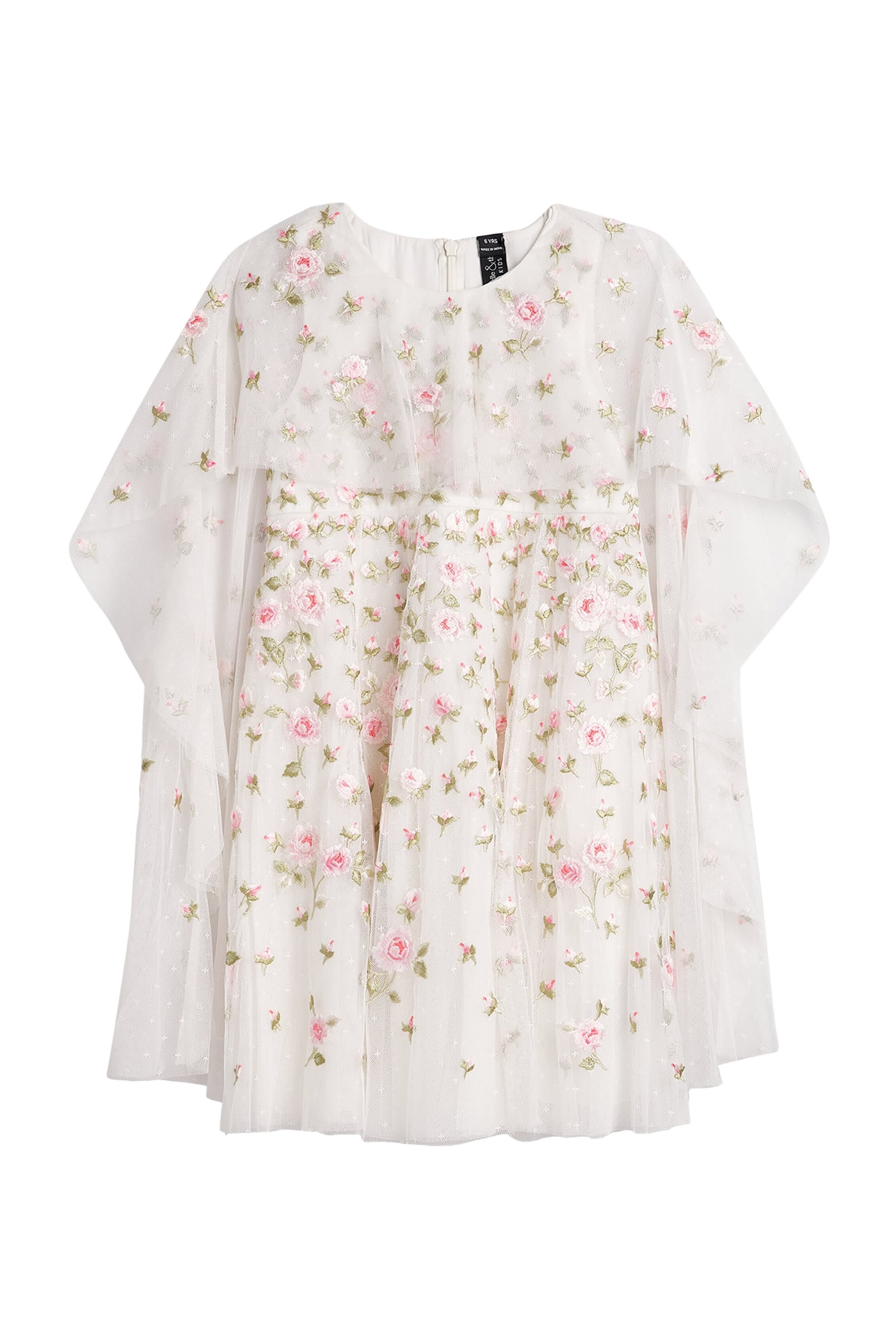 Kids Rose Bloom Cape Dress 
