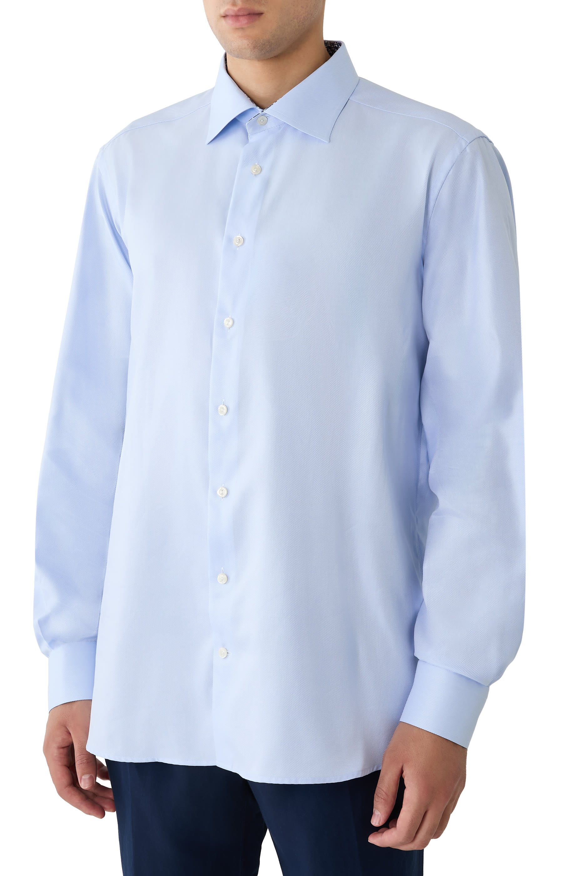 Textured Twill Effect Shirt
