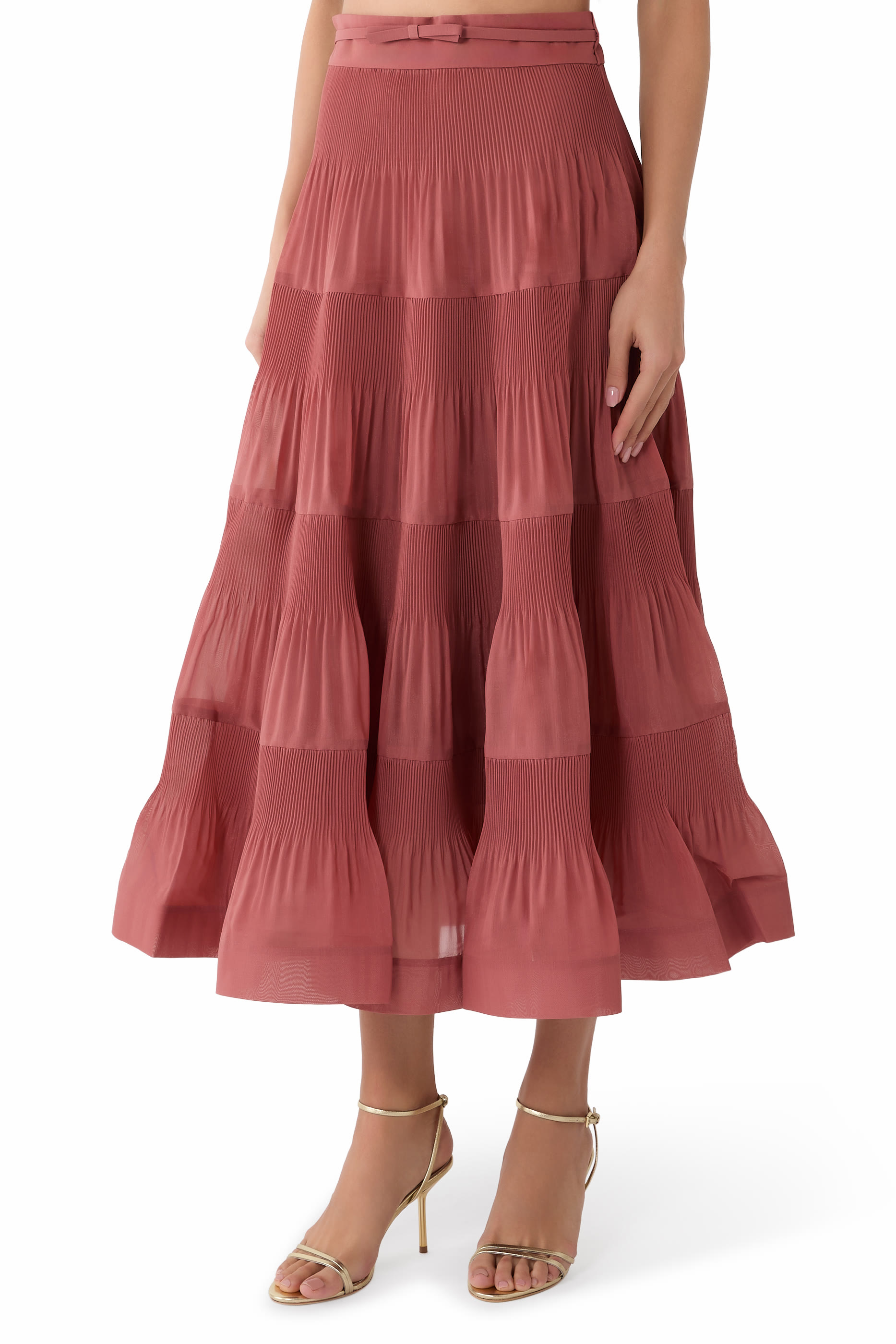Pleated Midi Skirt