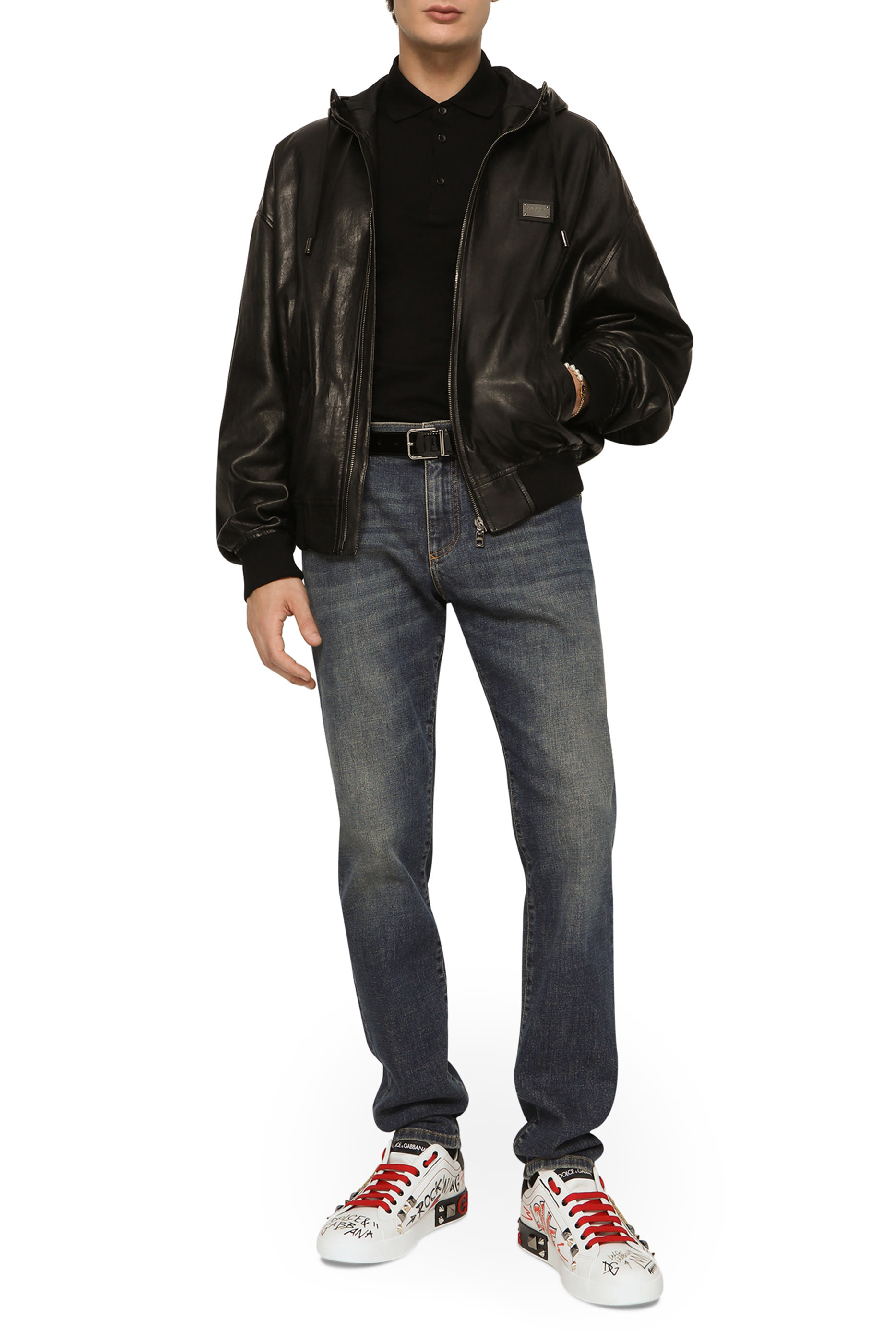 Cotton Piqué Polo-Shirt with Branded Tag