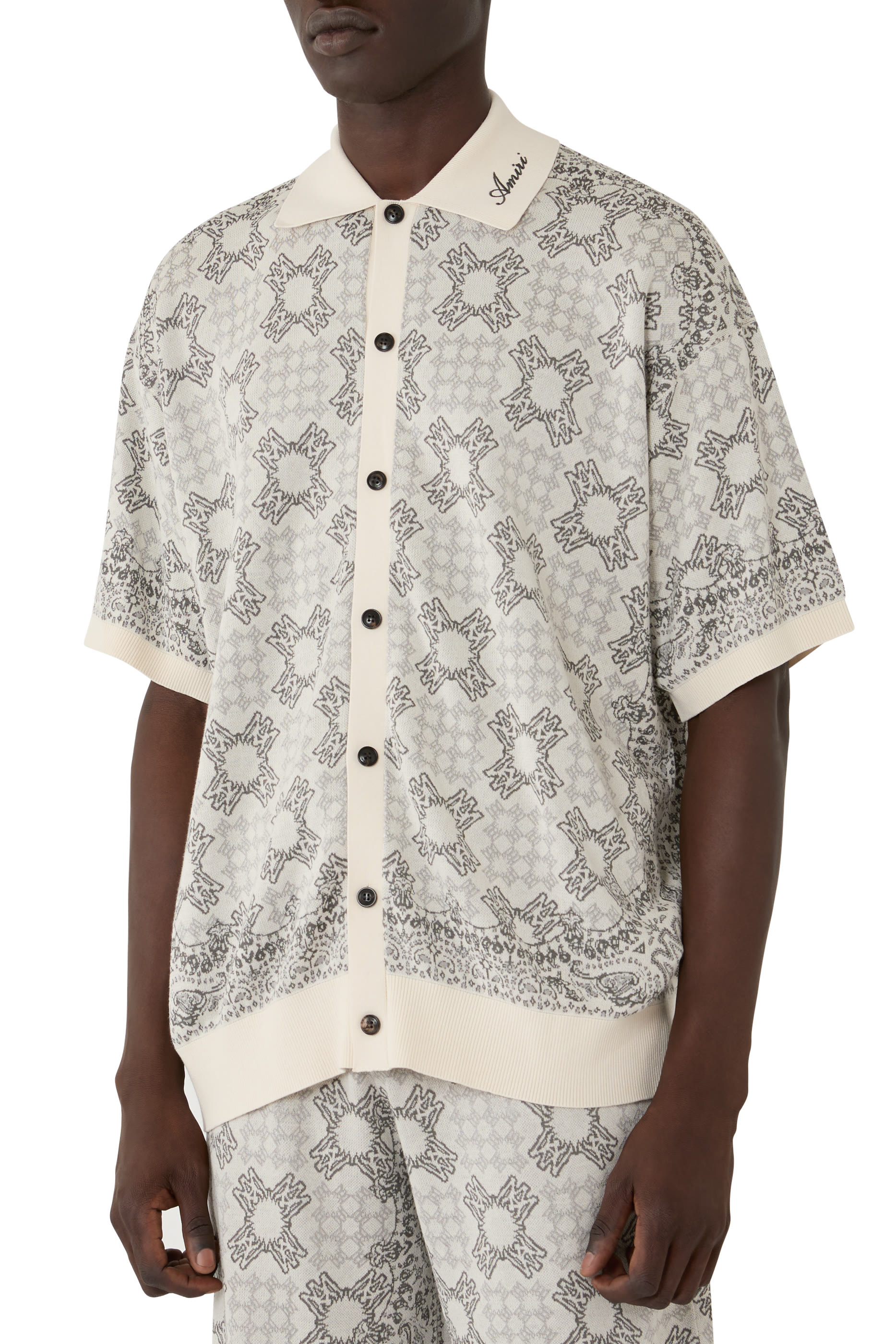 MA Quad Check Mesh Knit Shirt 