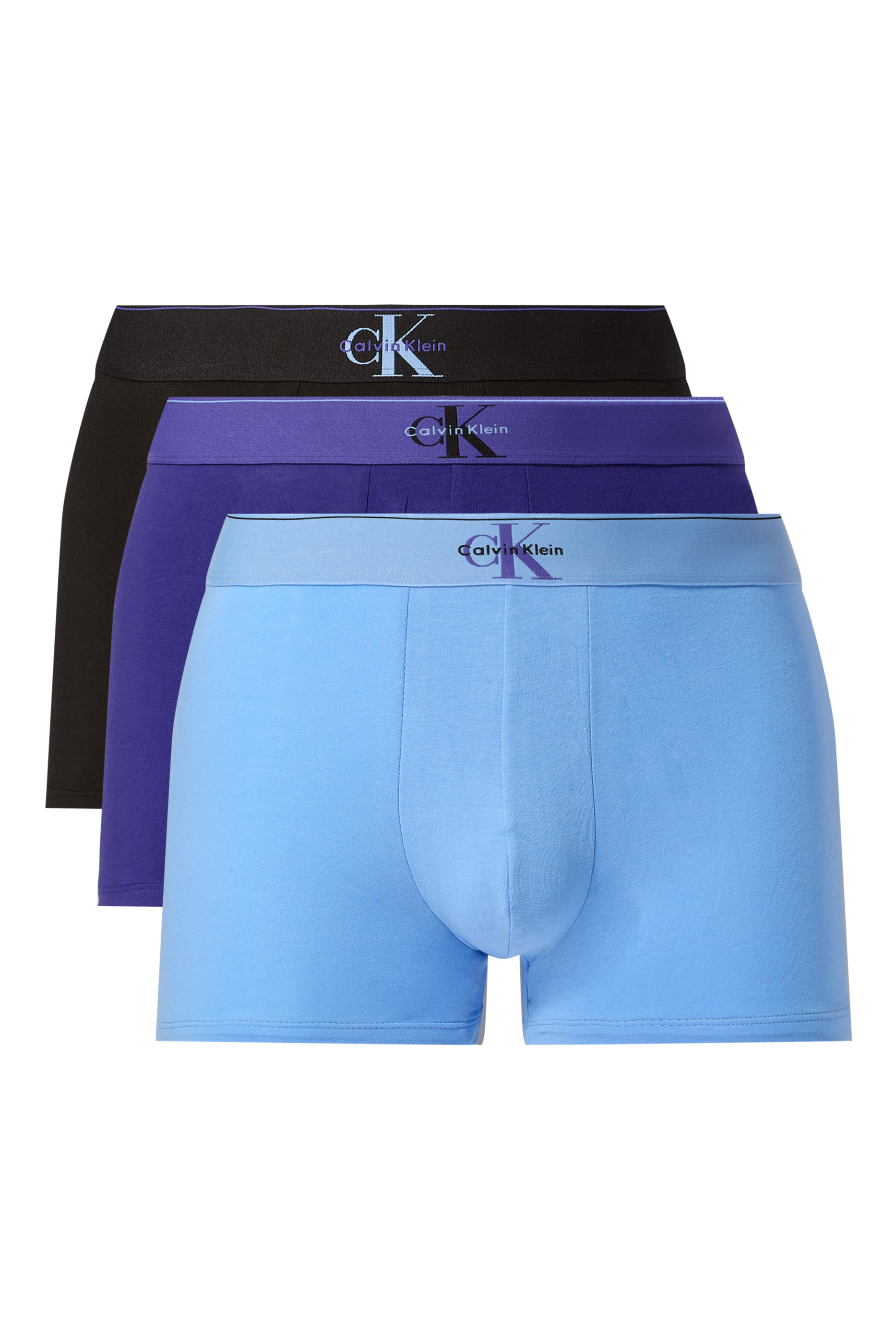  Graphic Monogram Cotton Stretch Trunks, Set of 3