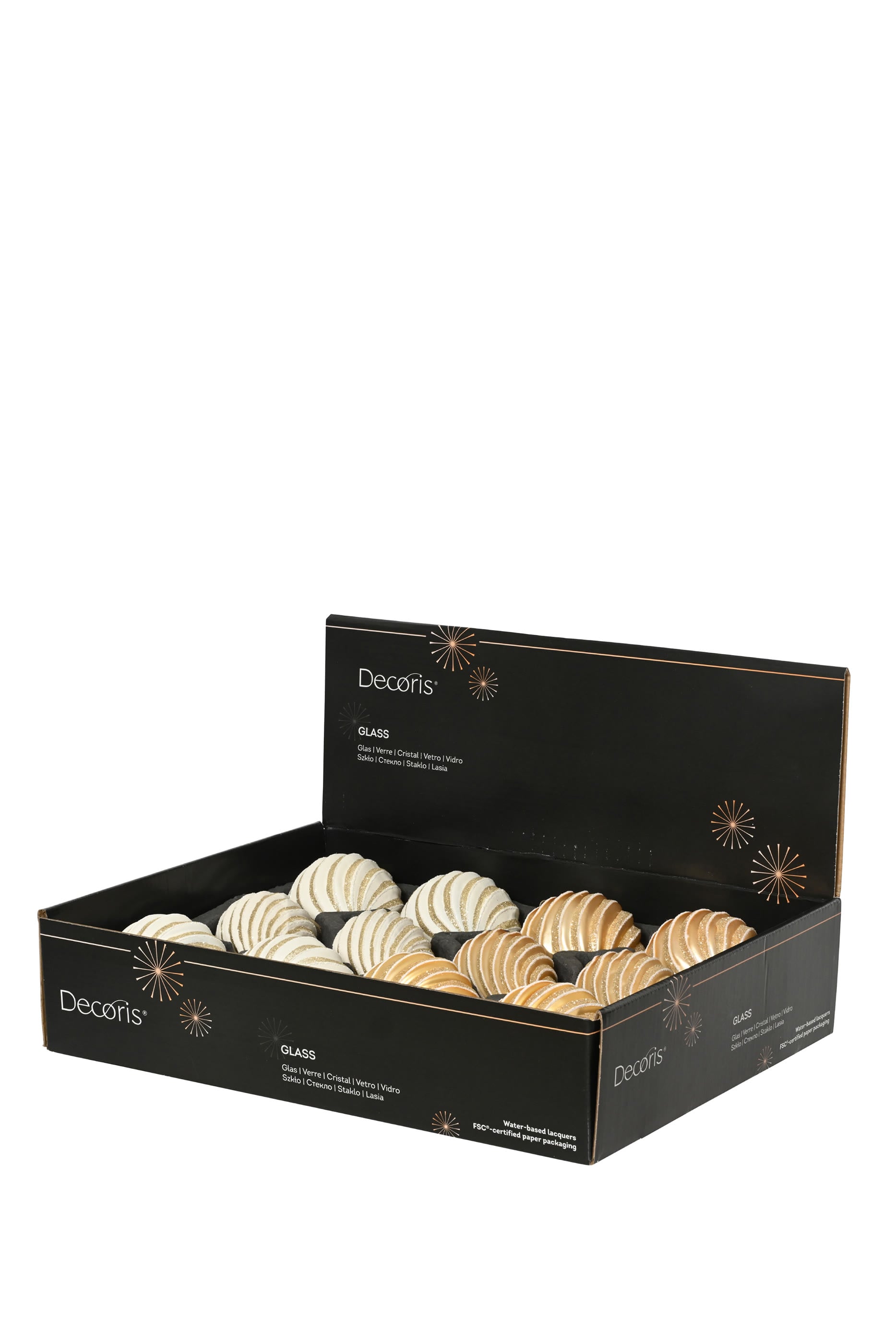 Matte Swirl Baubles - Pack of 6