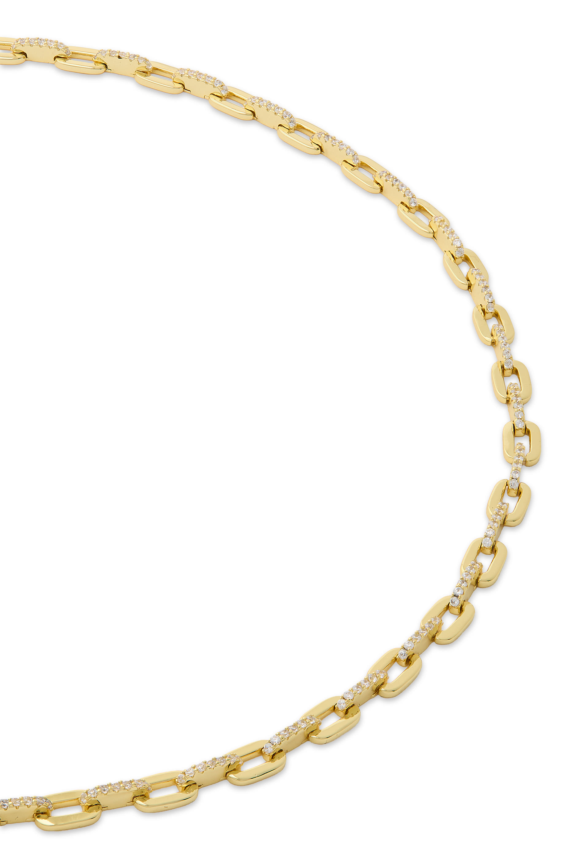 Alt Links Necklace, Cubic Zirconia