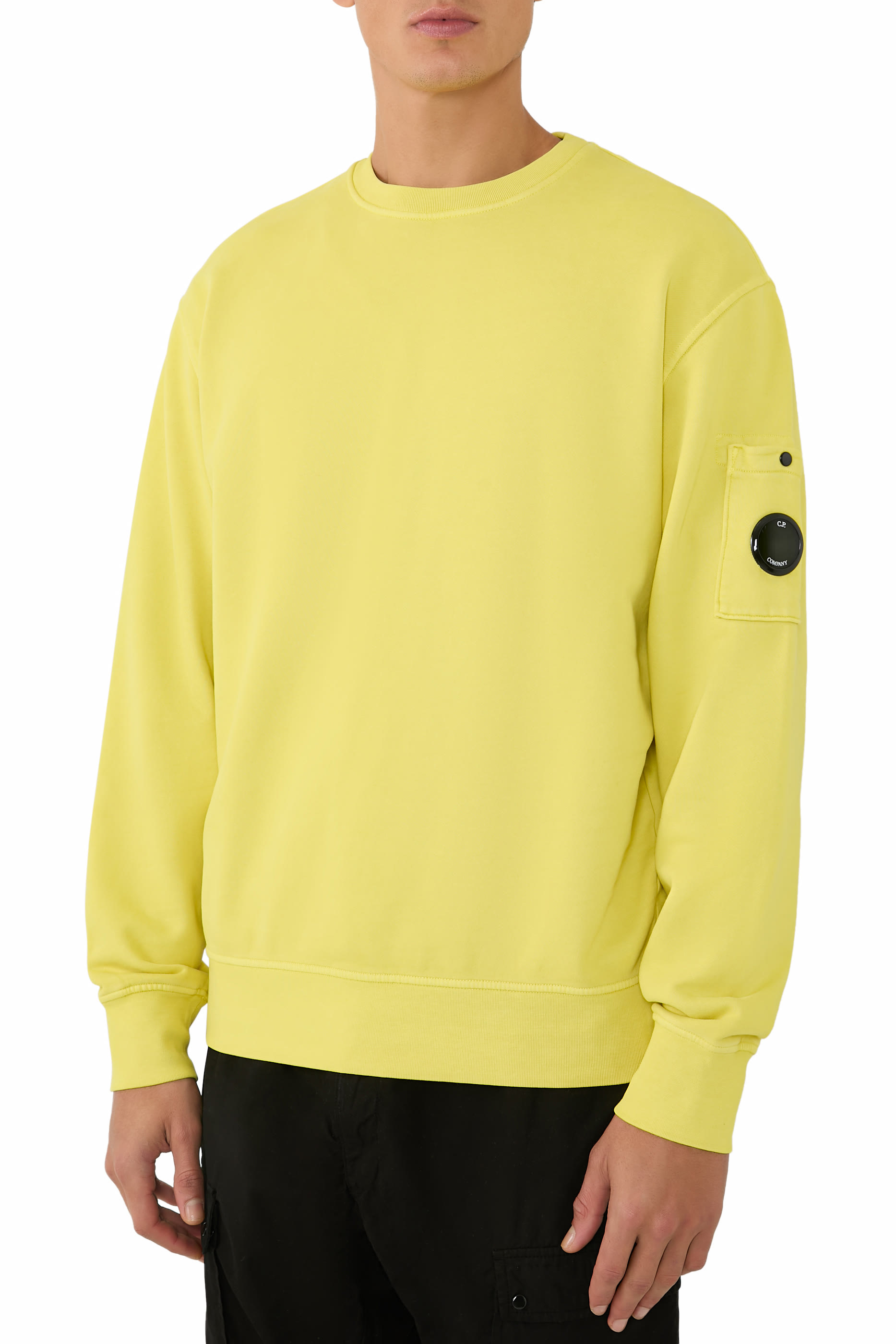 Diagonal Raised Fleece Crewneck Sweatshirt
