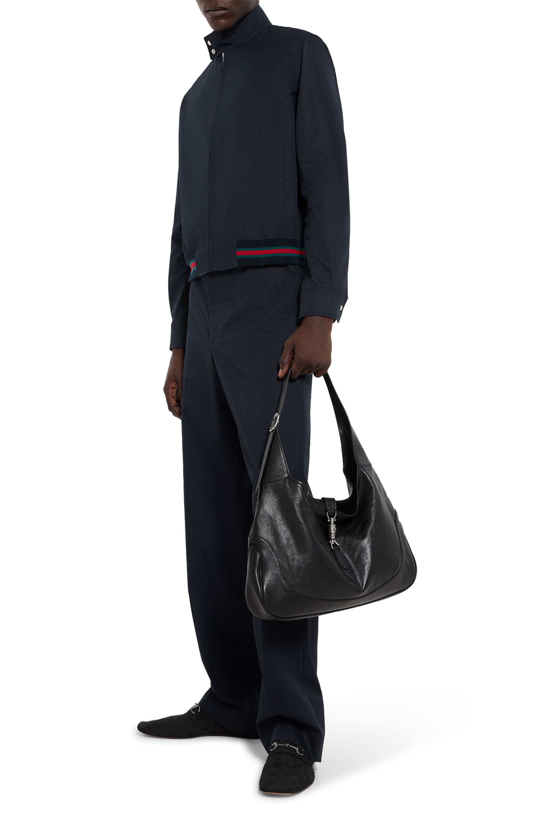 Cotton Twill Zip Jacket with Web