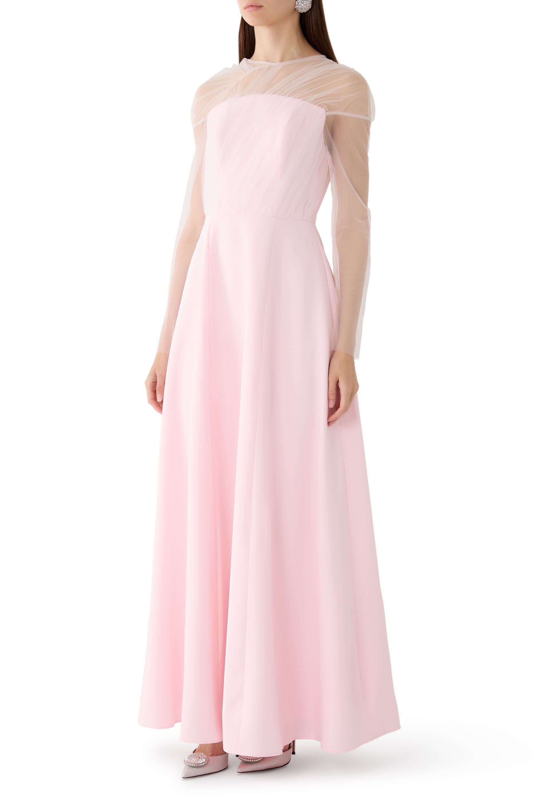 A-Line Crepe Ballgown