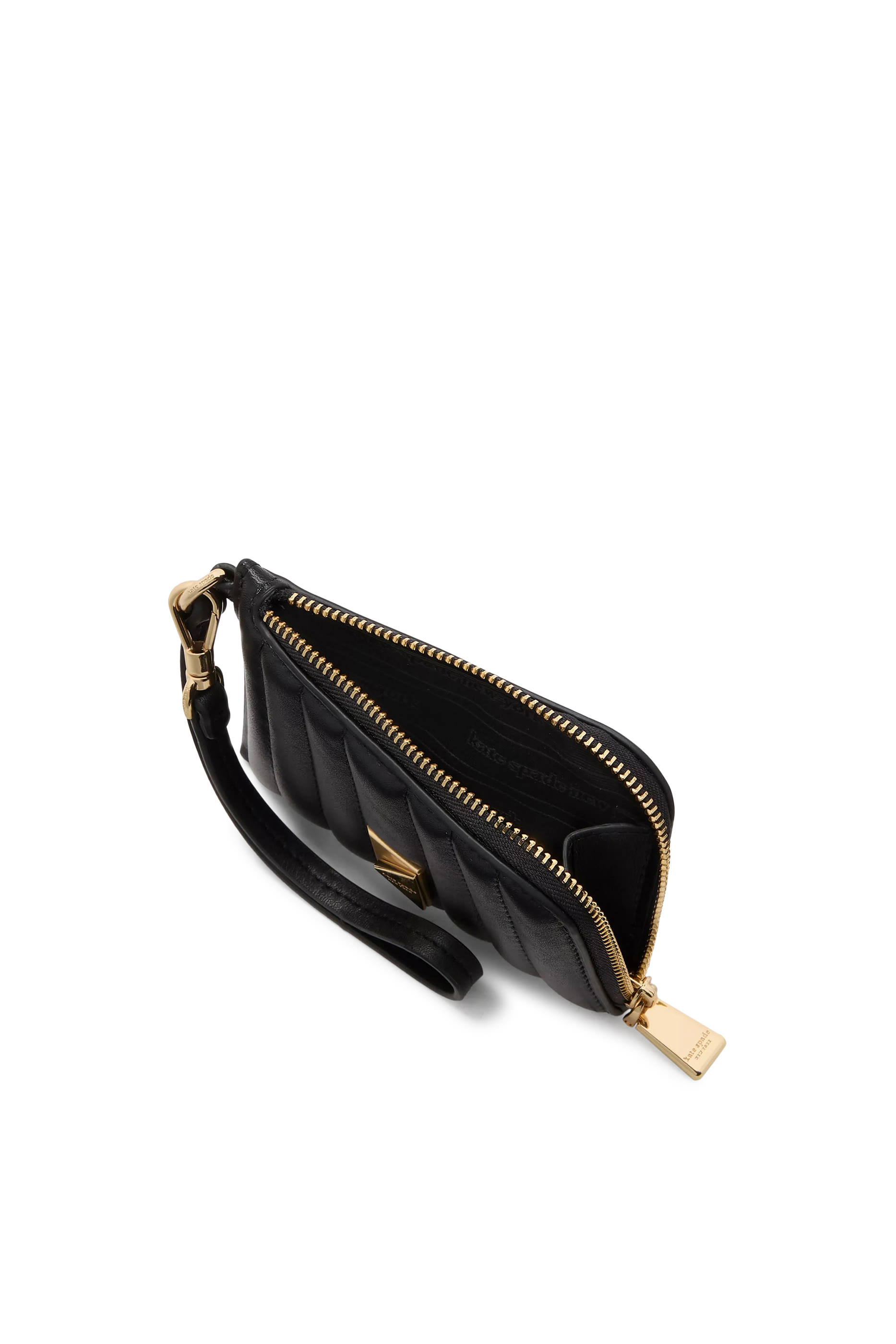 Deco Quilted Coin Card Case Wristlet 