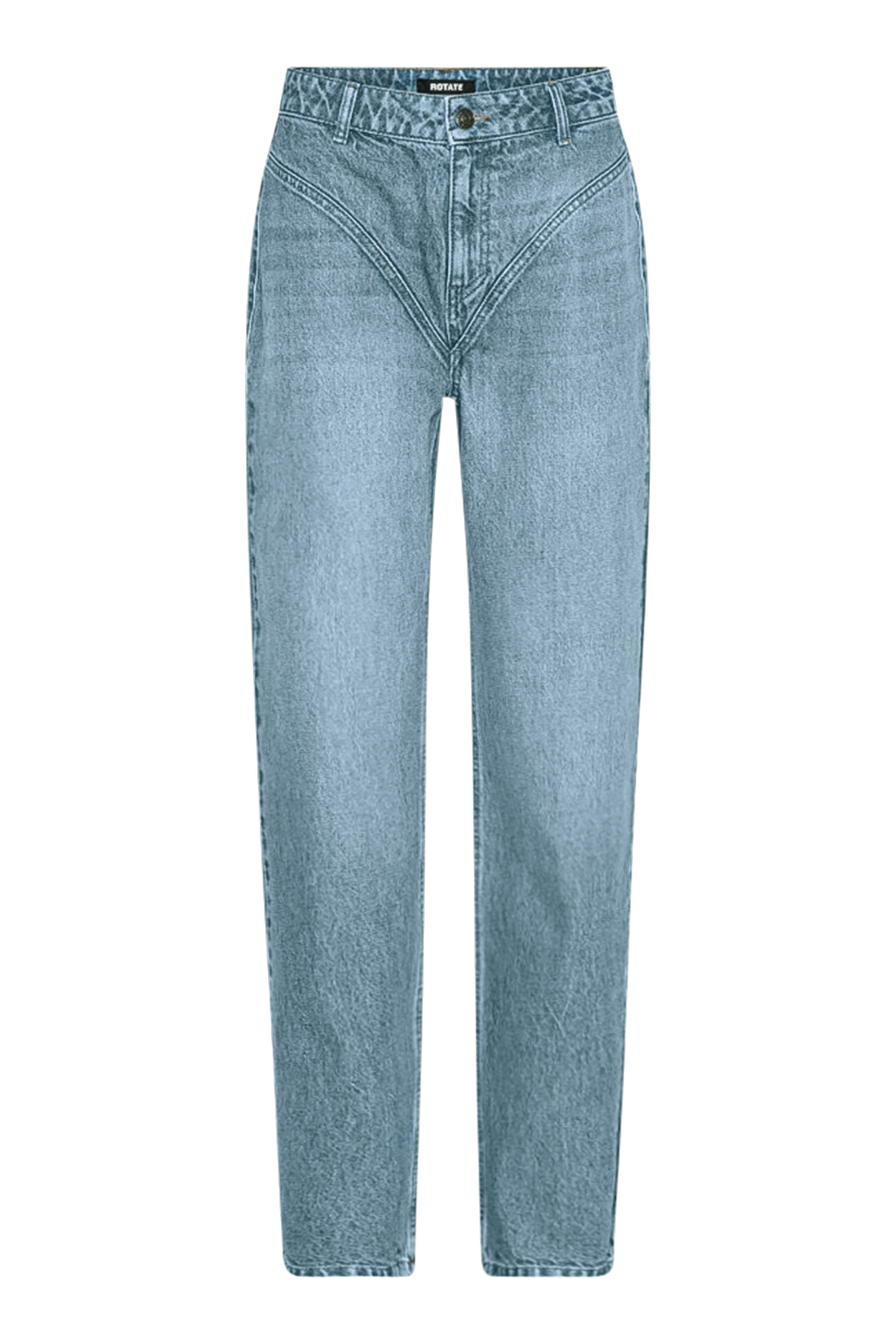 High-Waist Cutline Jeans