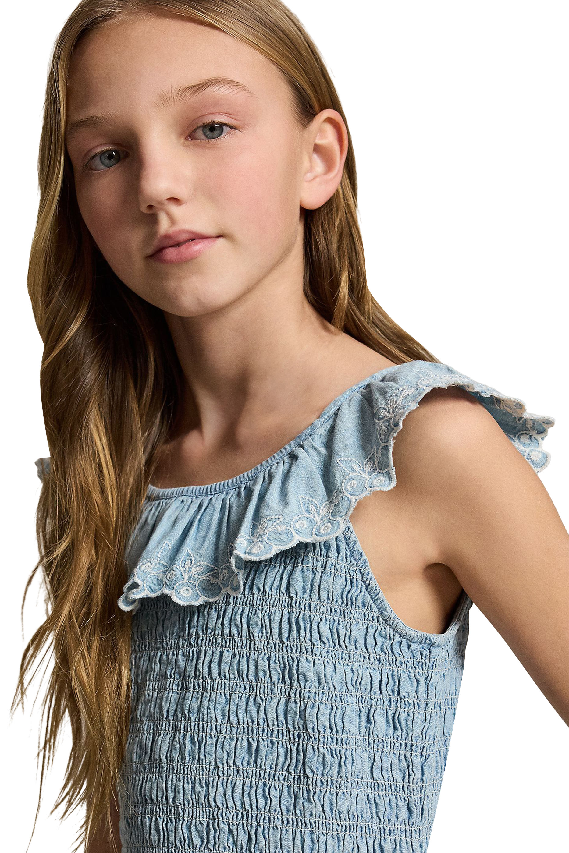 Kids Pony-Embroidered Wide-Leg Trousers
