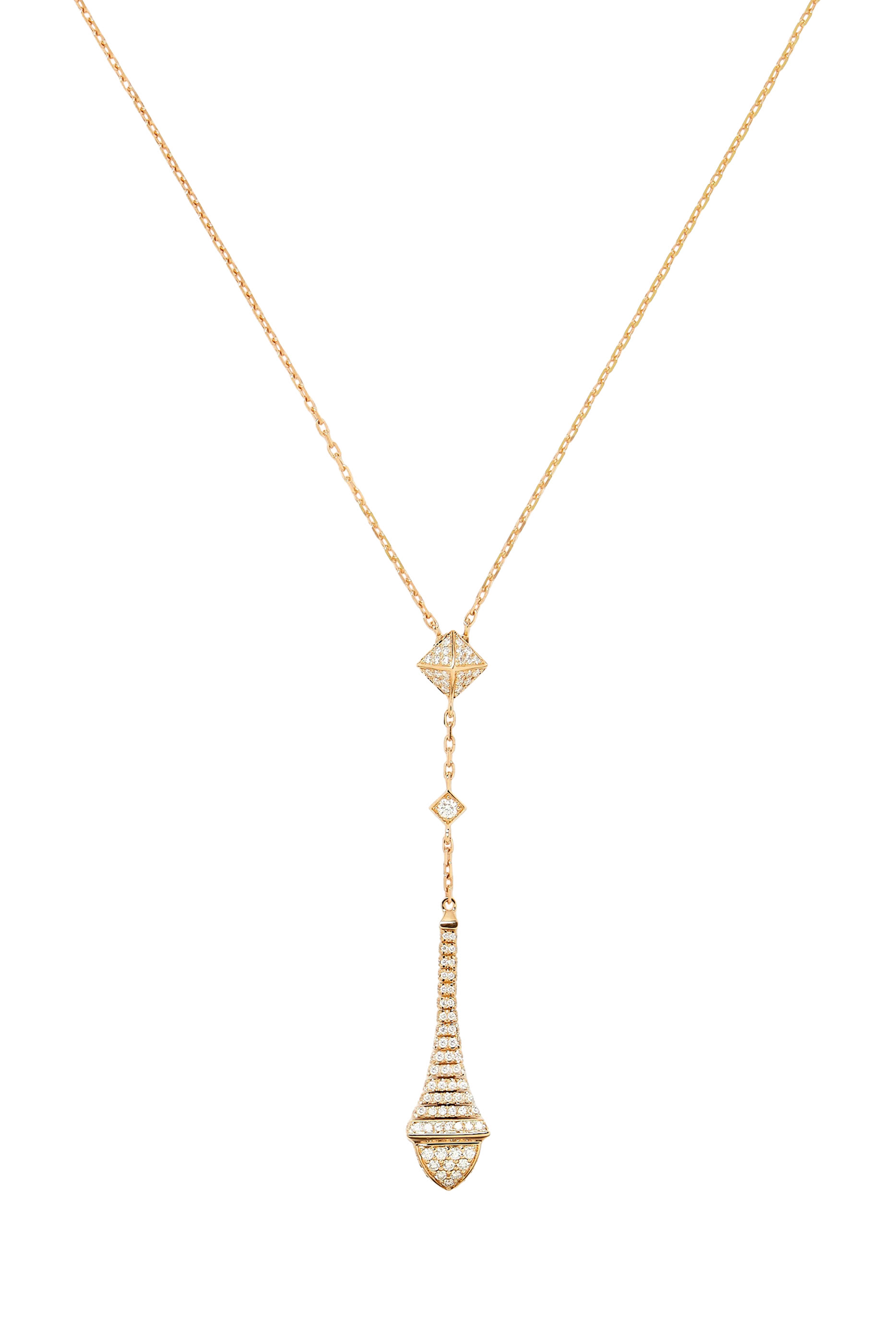 Cleo Teardrop Pendant, 18k Yellow Gold & Diamonds