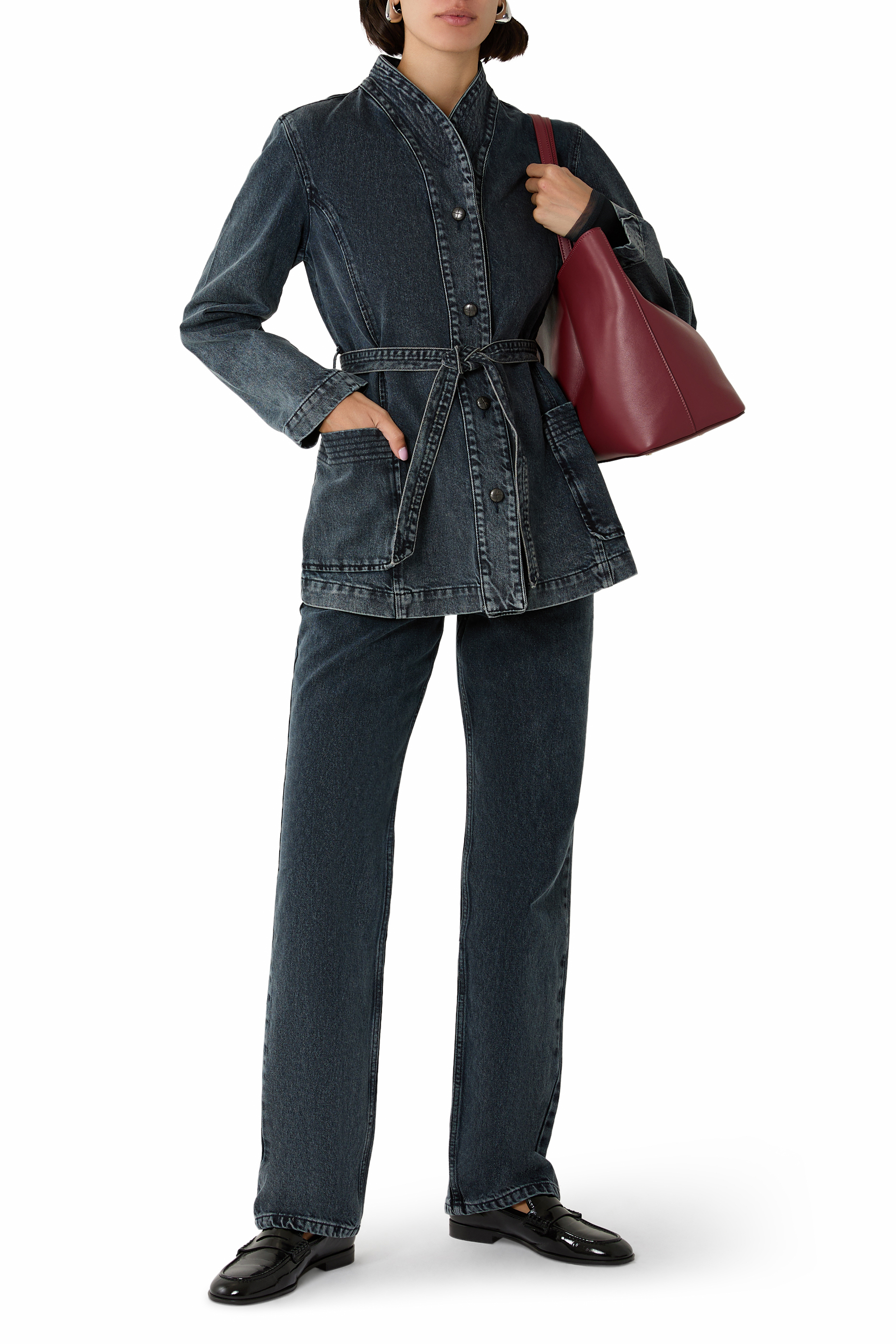 Belted Denim Jacket