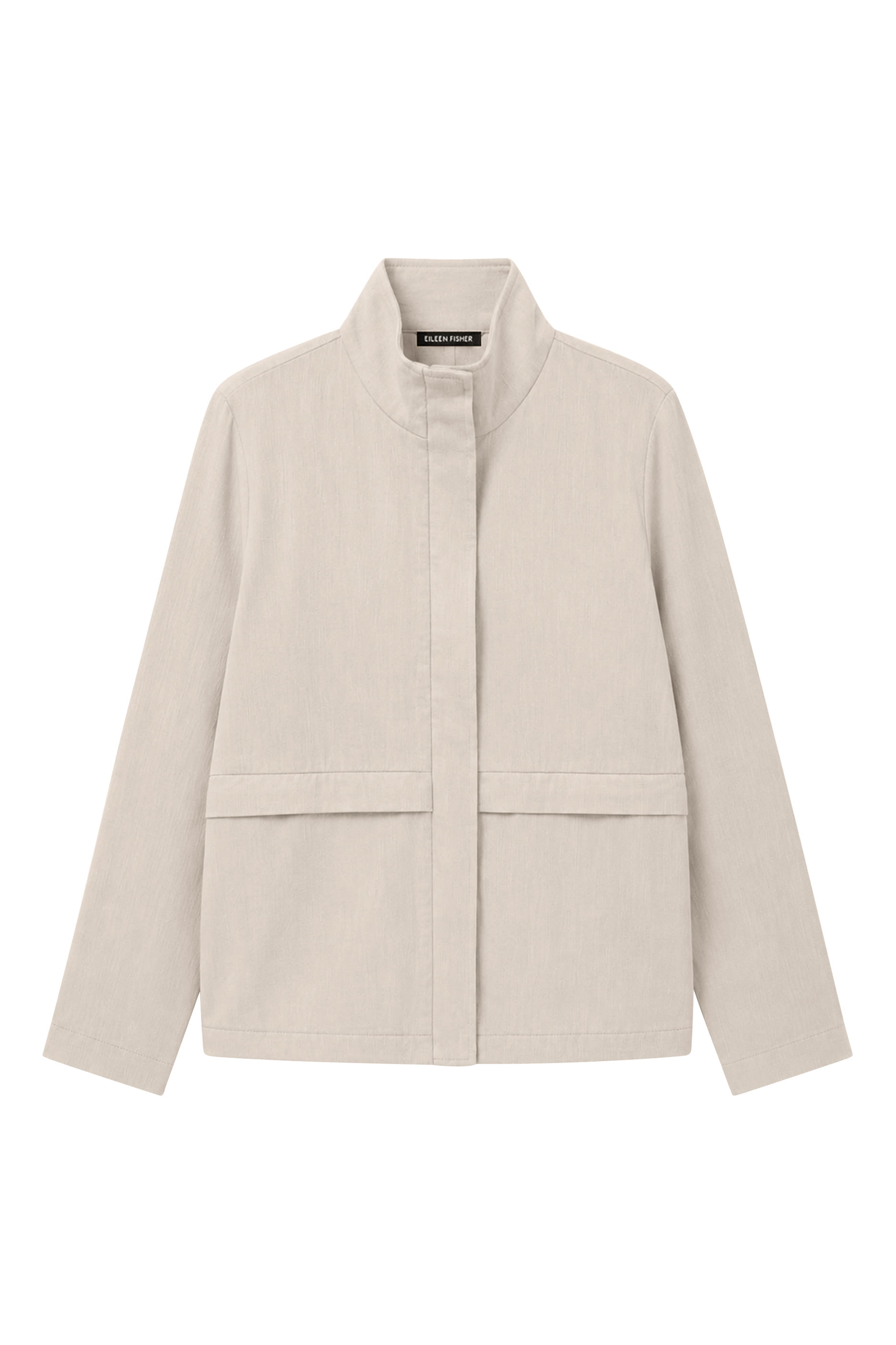 Slubby High Collar Jacket