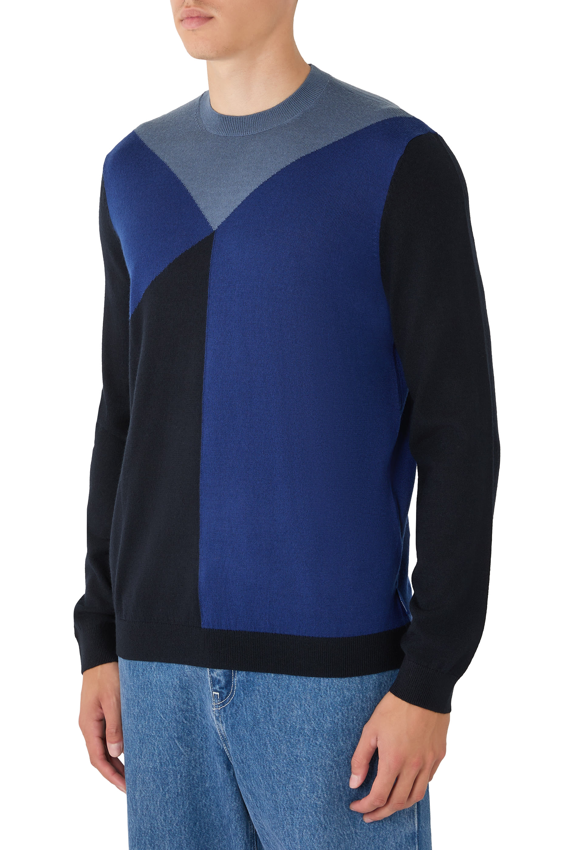 Geometric Regular Fit Pullover