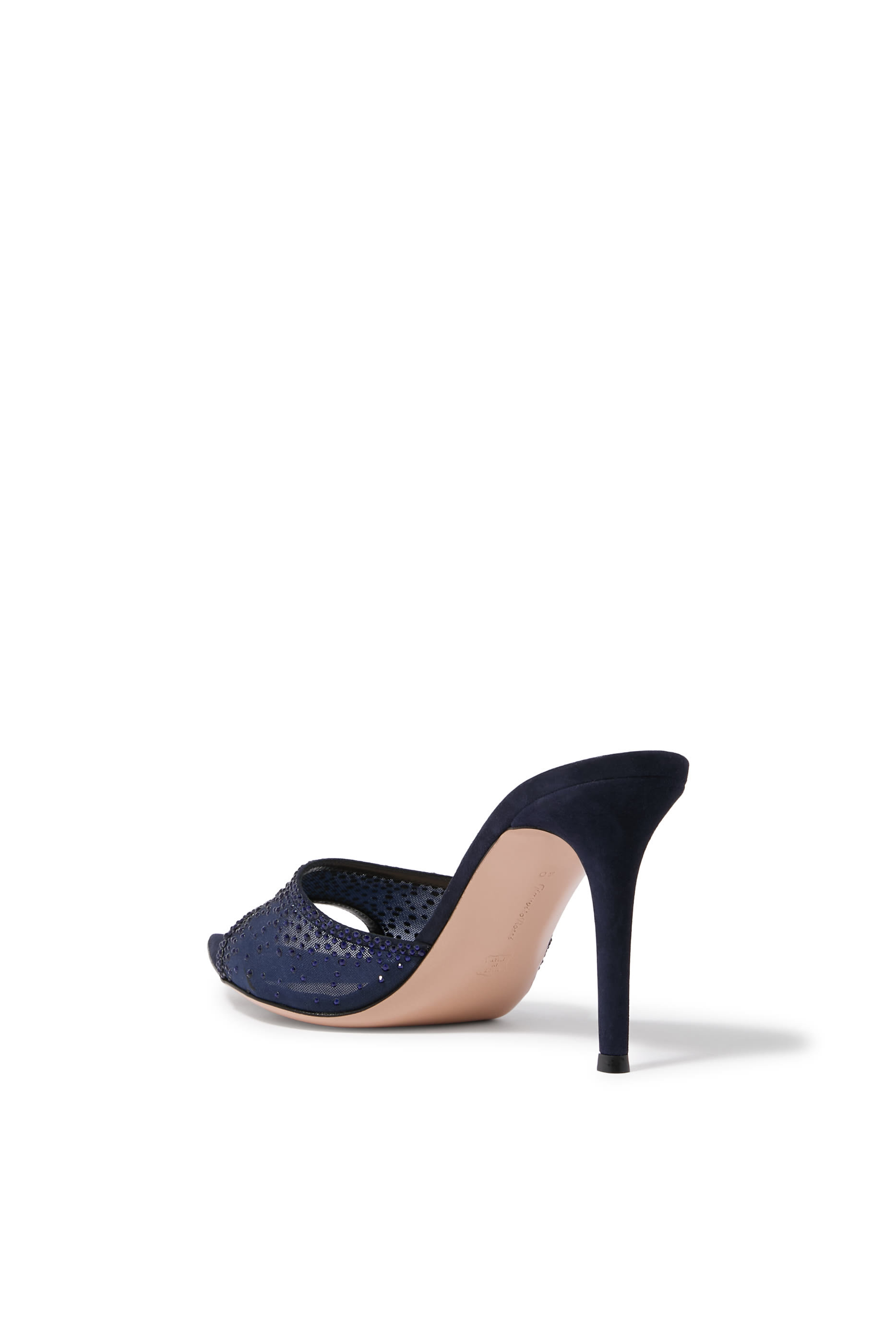 Rania 85 Embellished Mules in Suede and Organza 