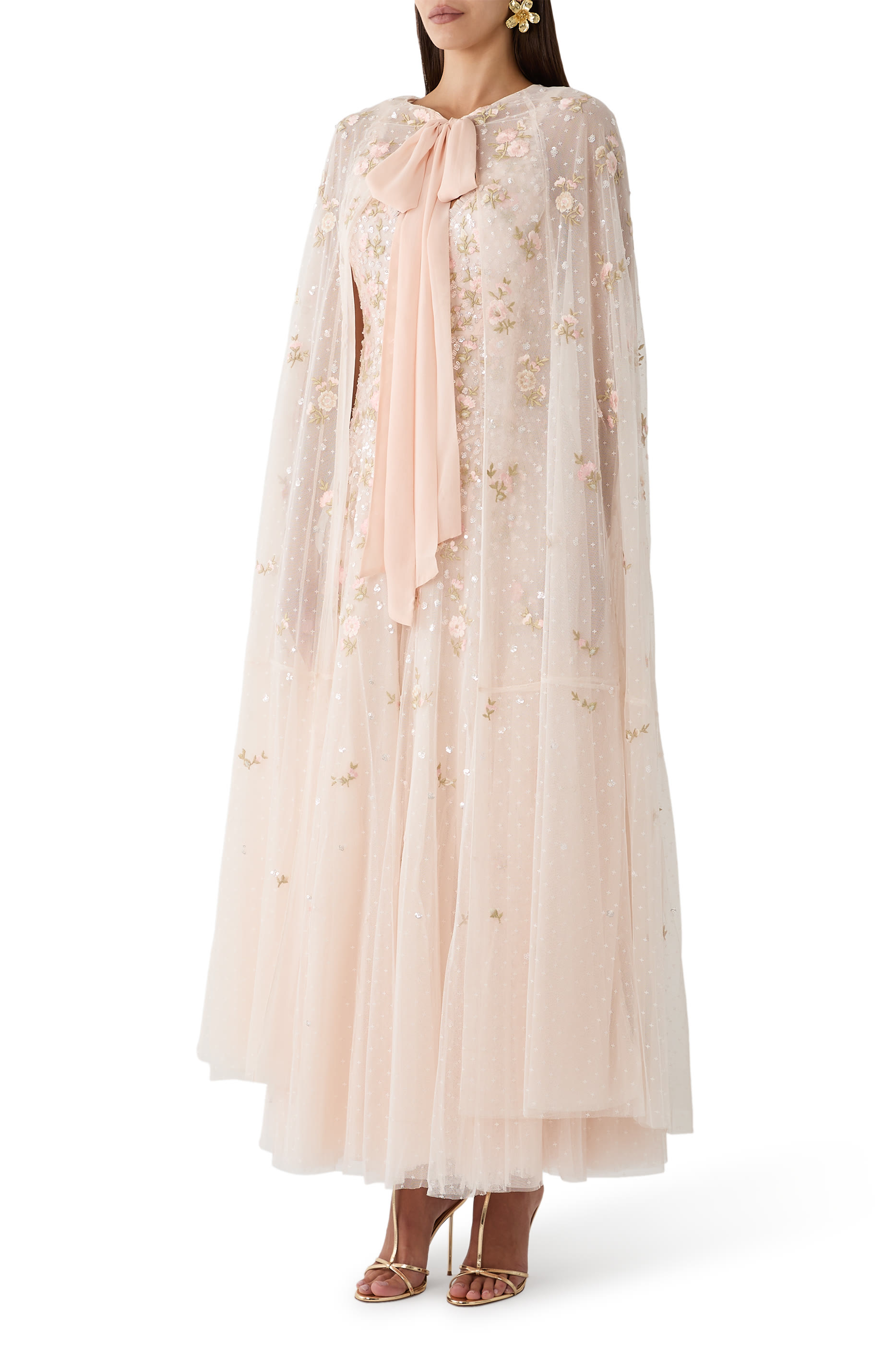 Henrietta Rose Tie Cape 
