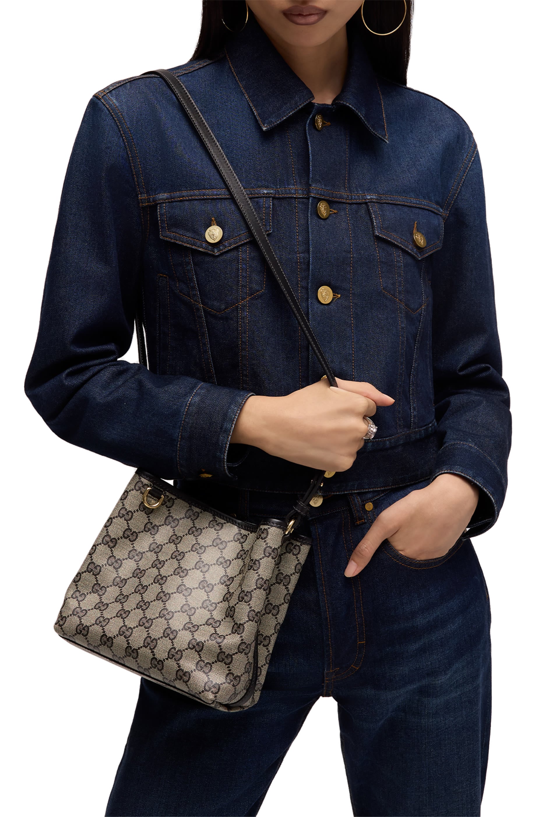 GG Emblem Mini Bucket Bag
