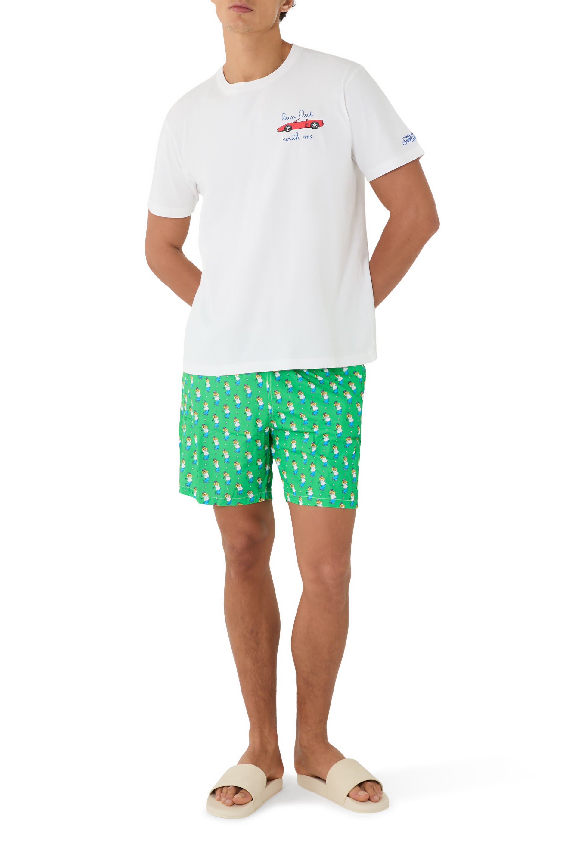 Lighting Lightweight Swim Shorts with Homer Golf Print