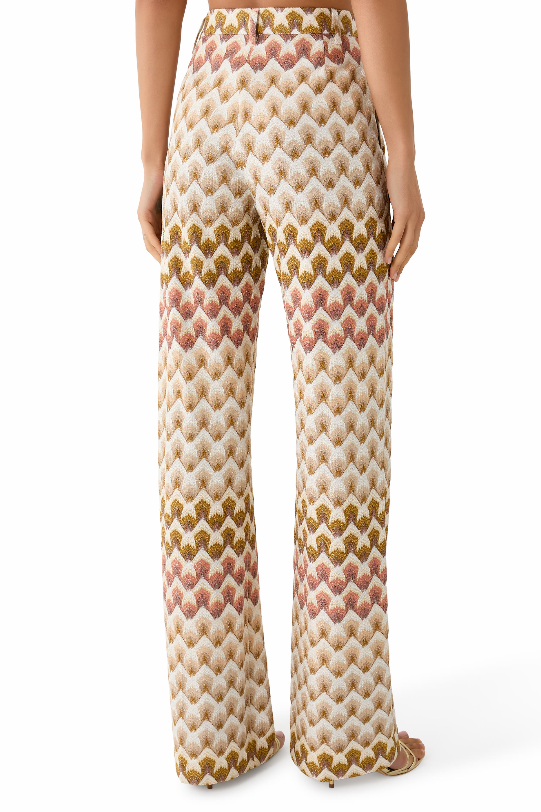 Laced Raschel Straight Leg Pants 