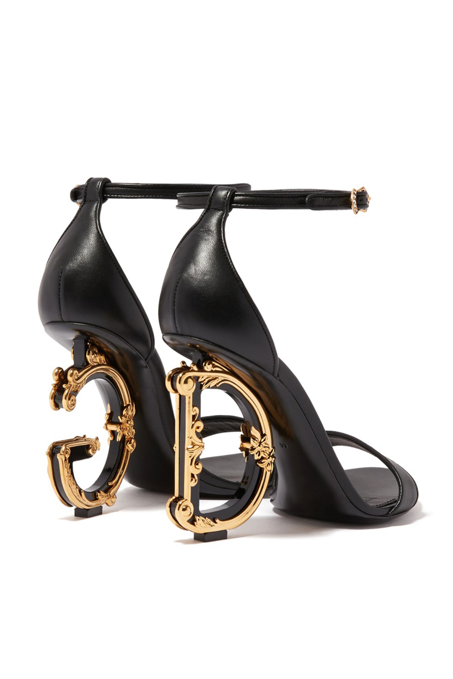 Nappa 105 Leather Sandals with Baroque DG Detail