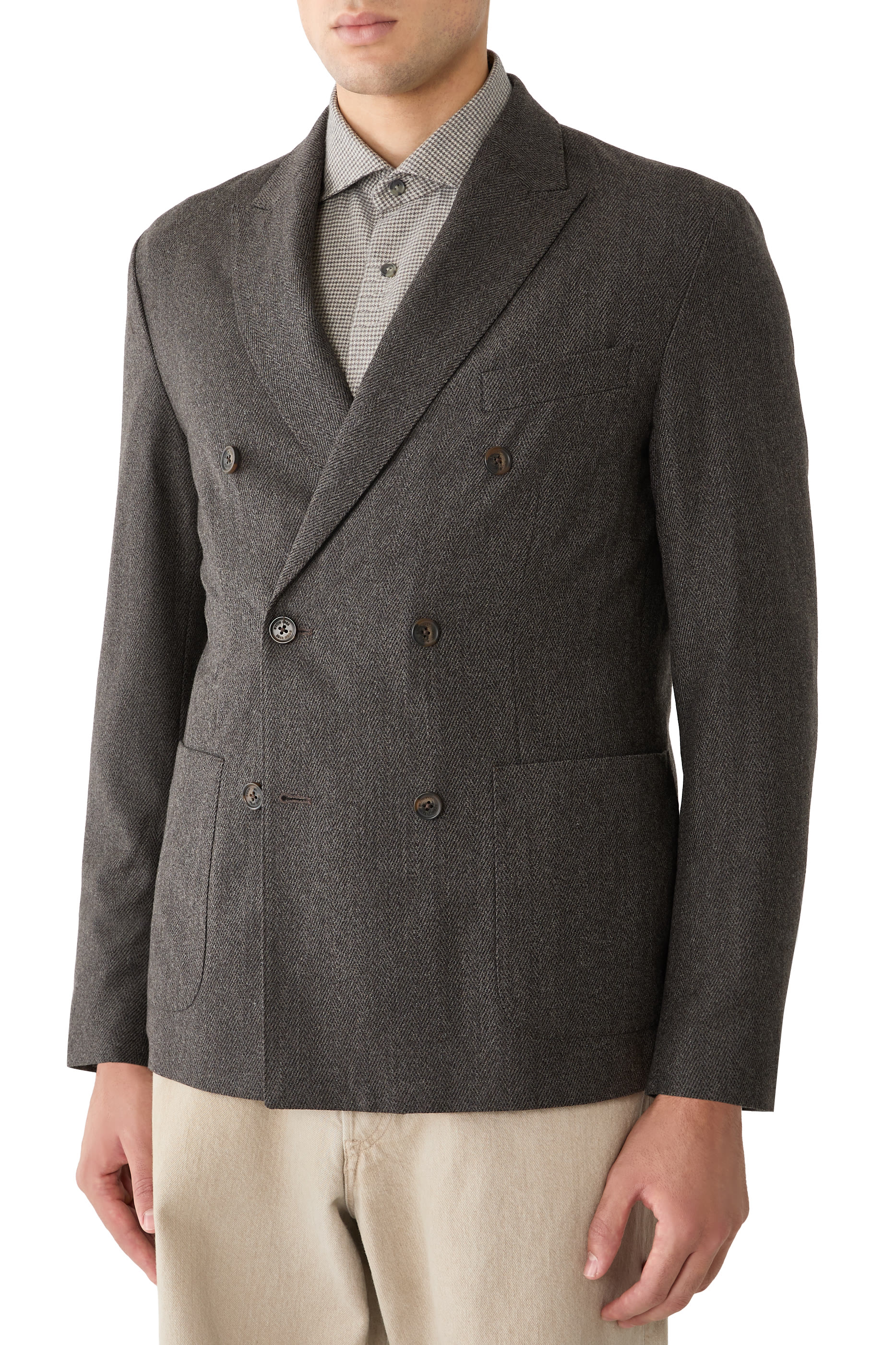 Double-Breasted Soft Jacket