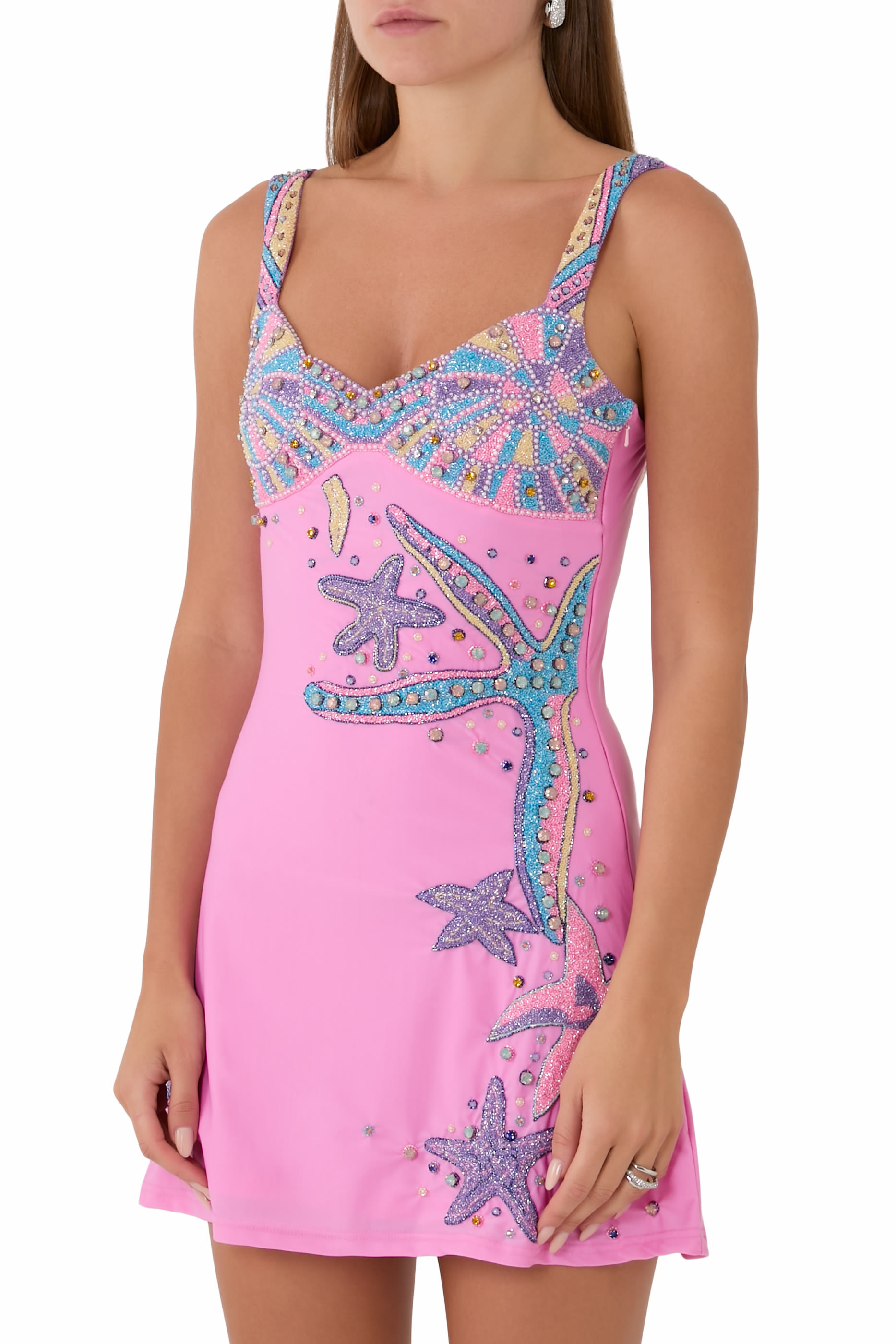 Crescent Shell Mini Dress