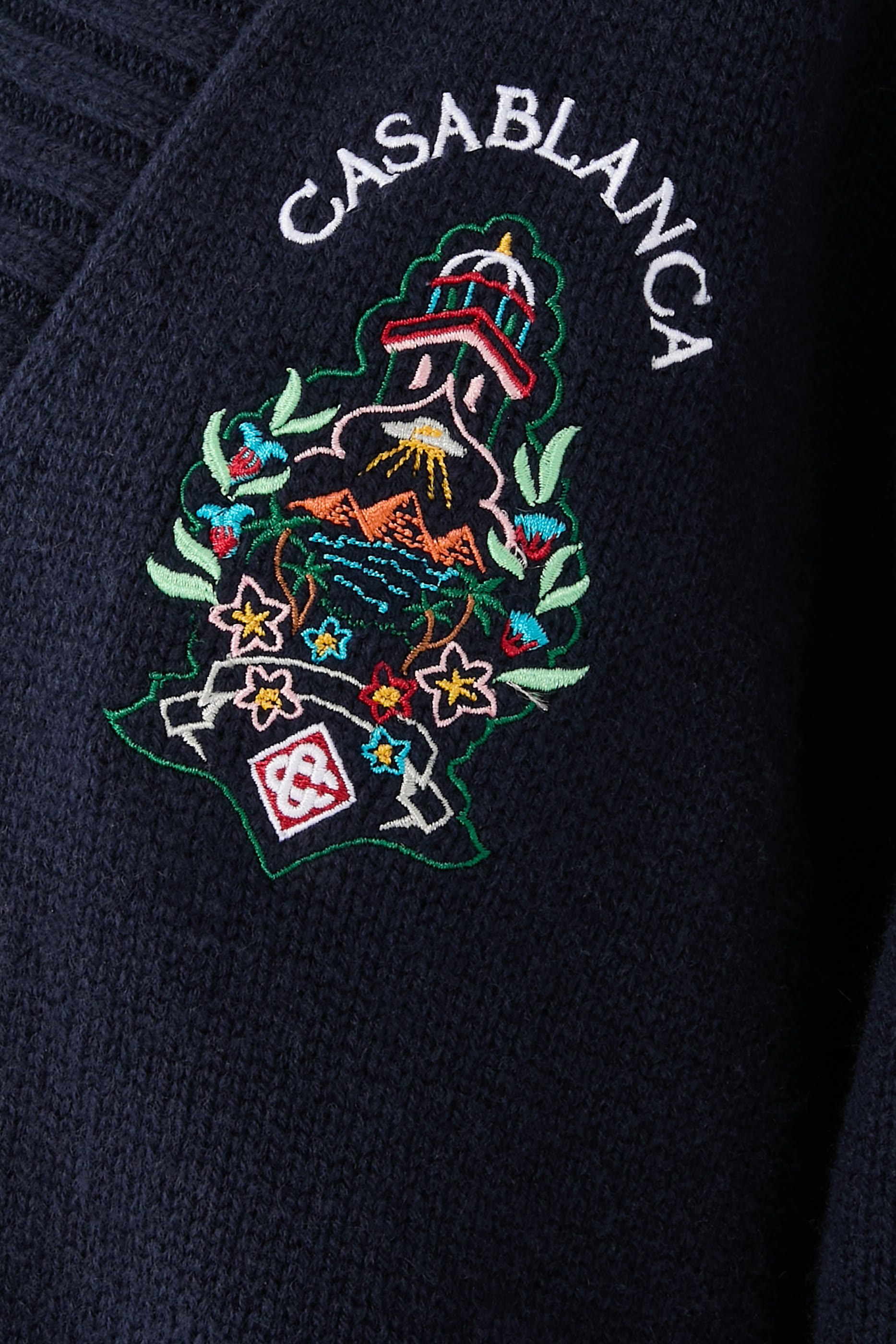 Hotel Emblem Embroidered Cardigan 