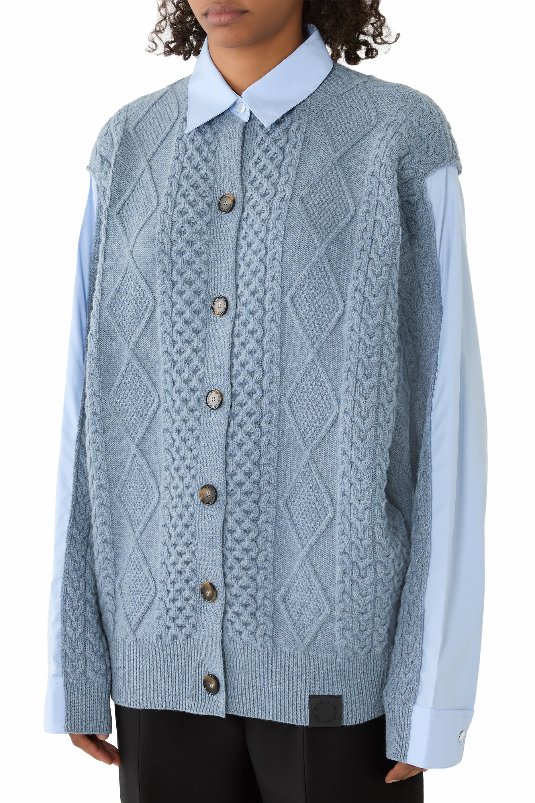 Hybrid Knit Shirt Cardigan