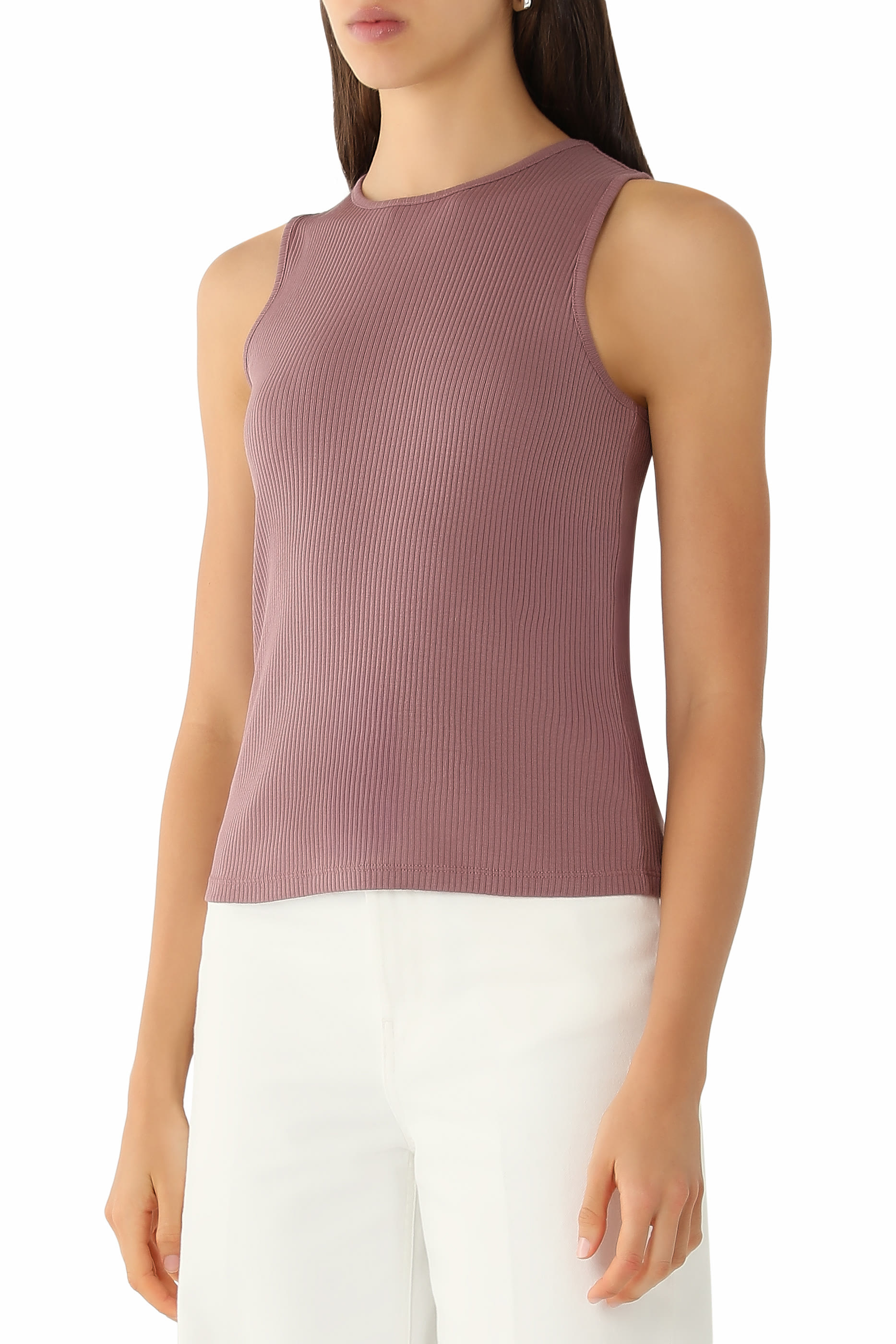 Ribbed Pima Cotton Shell Top