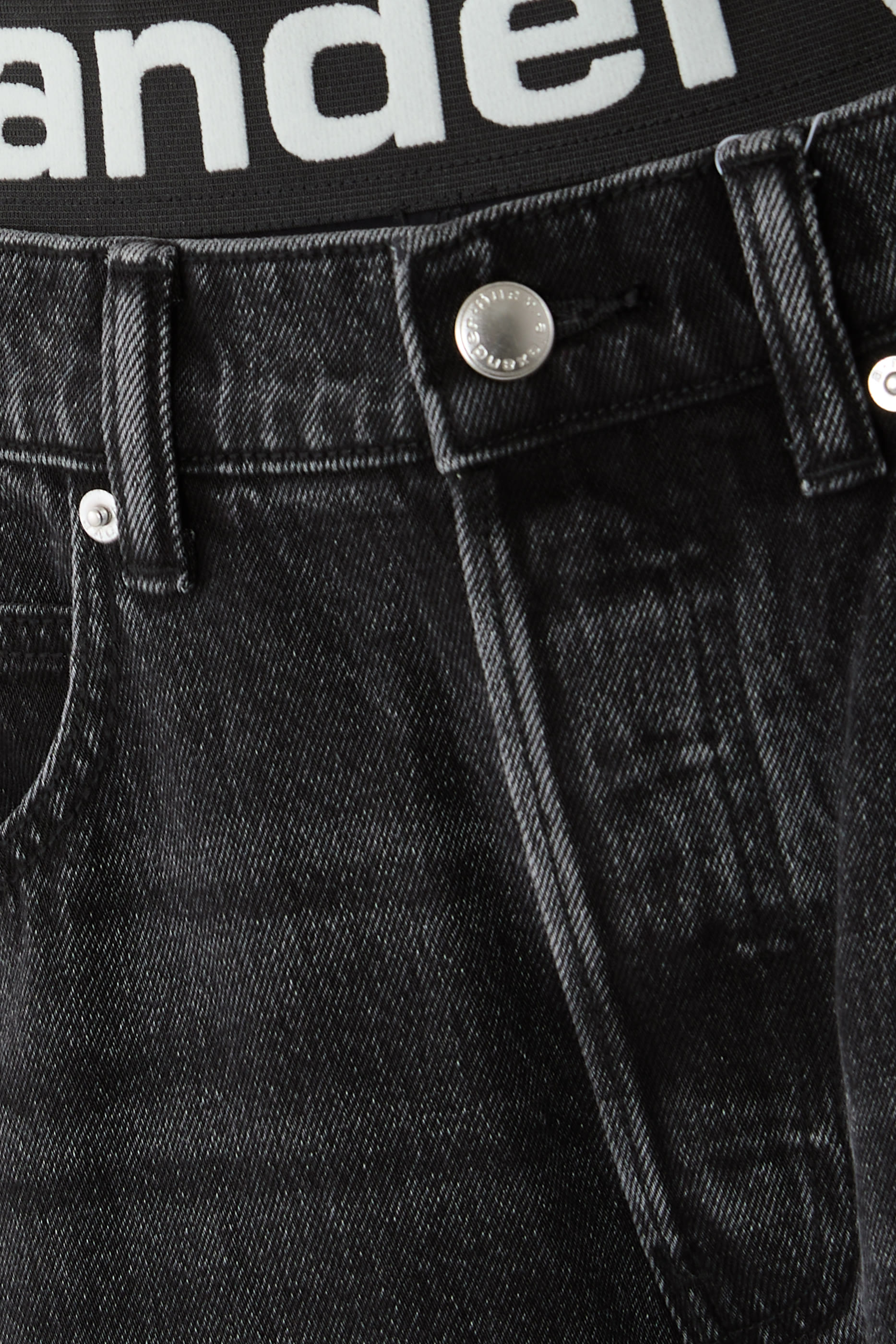 Logo Bike Short Waistband Blow-Up Jeans
