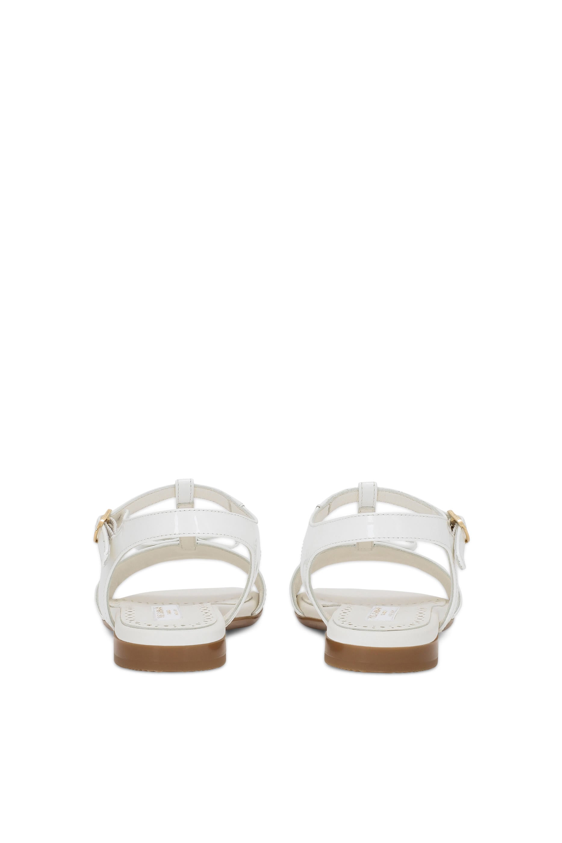 Kids Patent Leather Sandals with Metal DG Logo