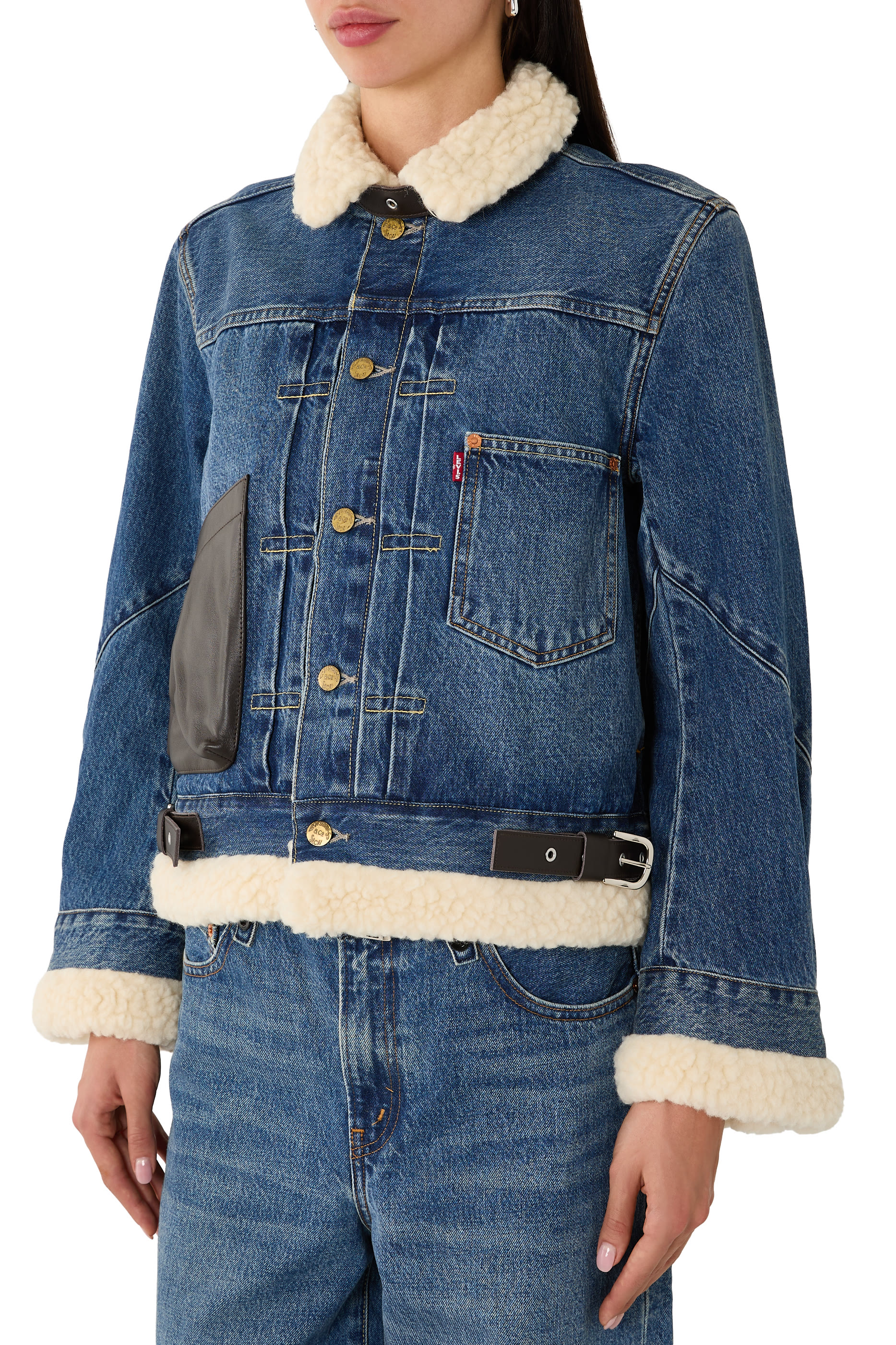 Faux Shearling Trim Jacket