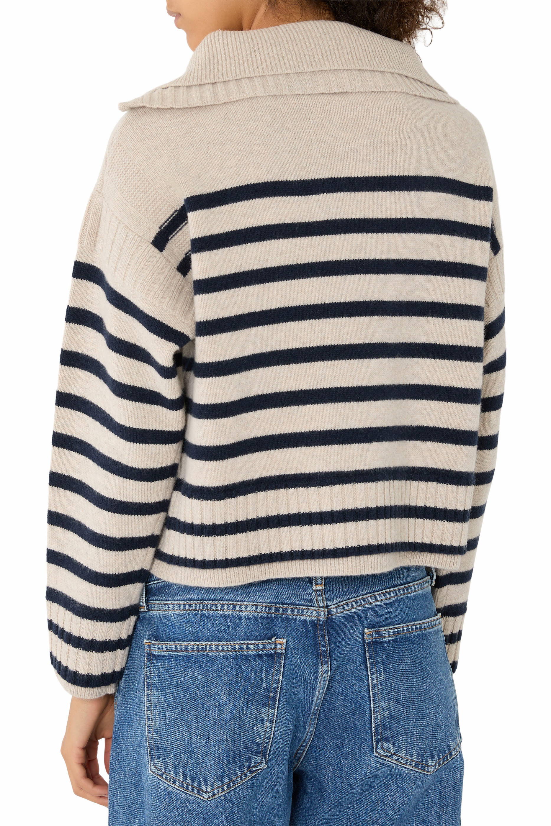  Ilaria Stripe Half-Zip Sweater 
