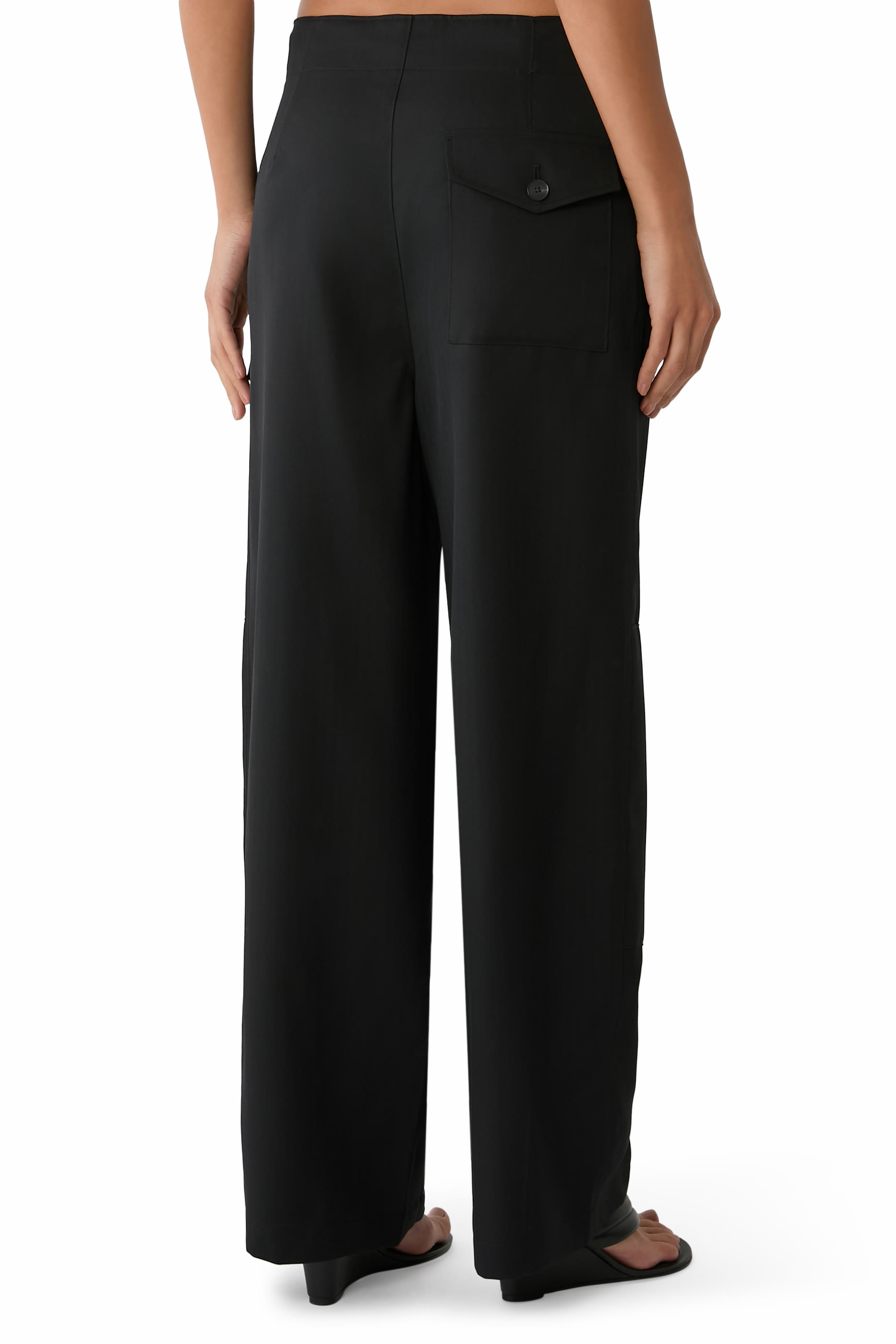 Wool Herringbone Cargo Pants