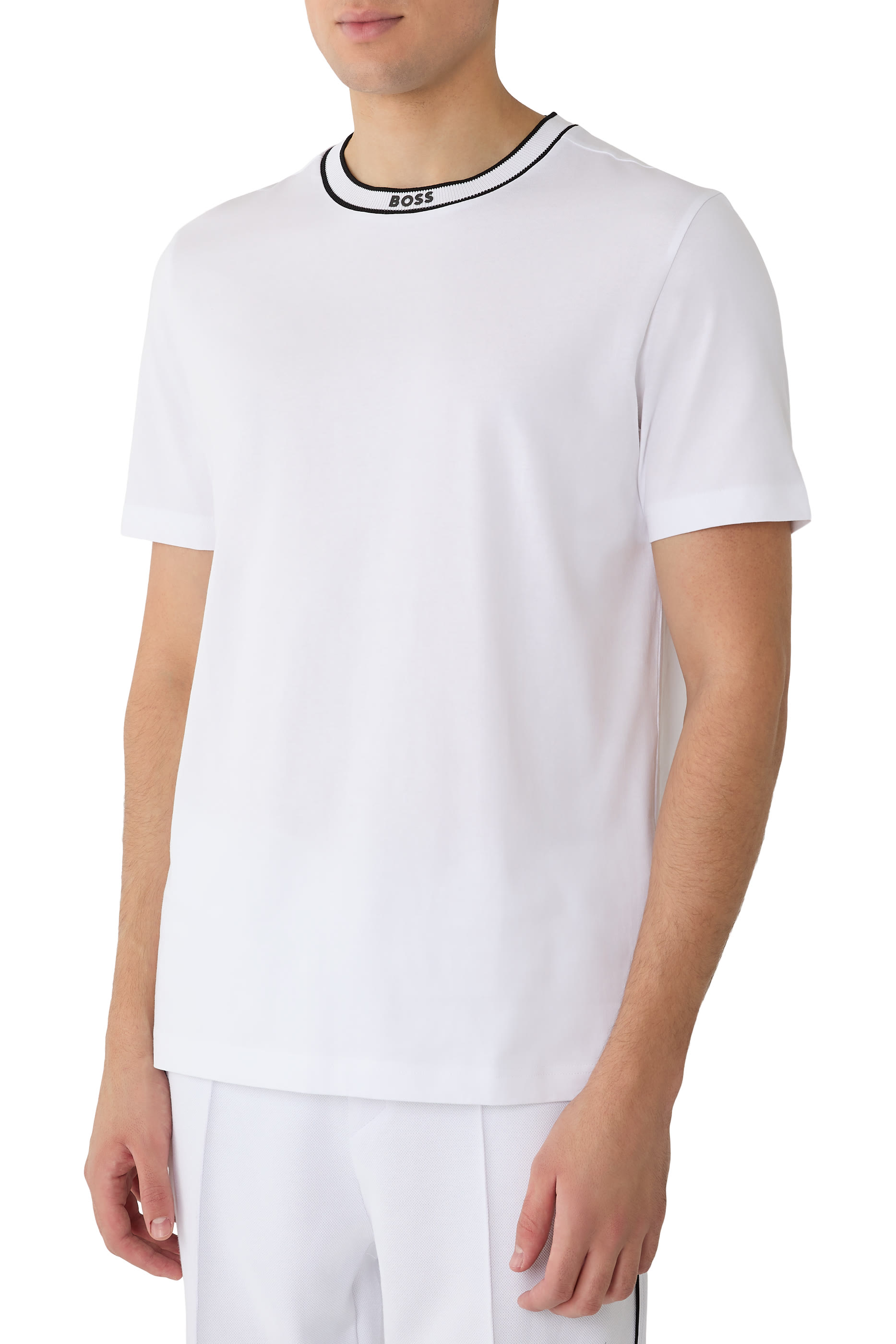 Cotton Logo Crew Neck T-Shirt