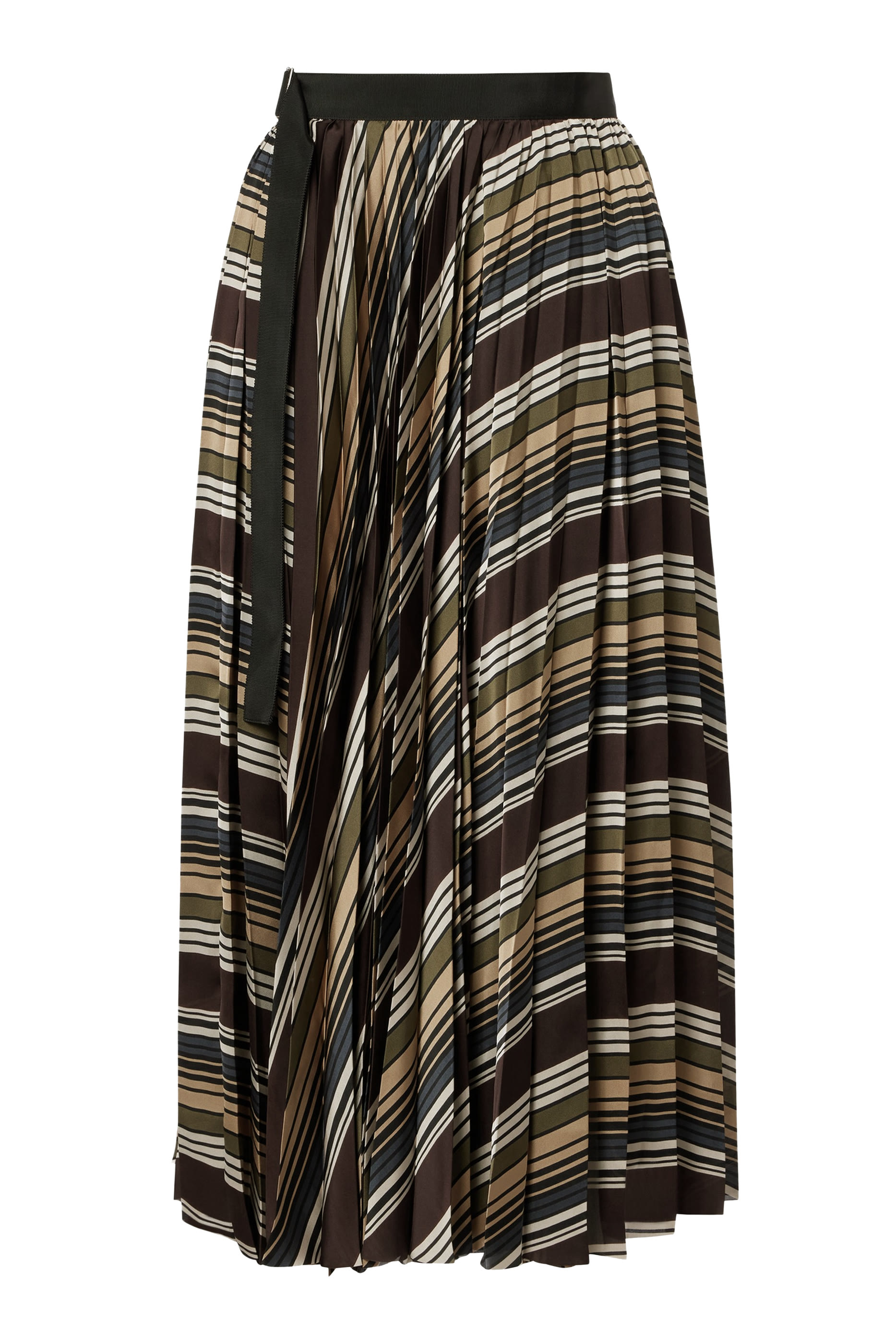 Horizontal Stripe Midi Skirt
