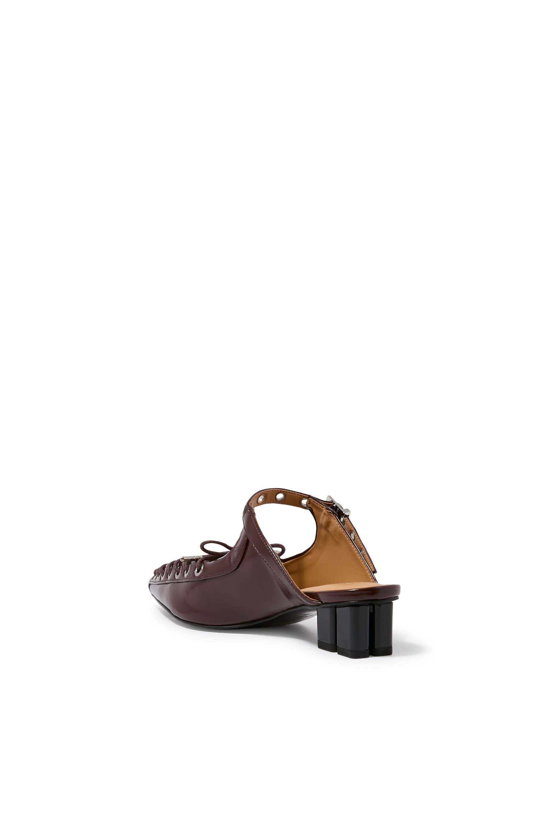 Eyelets Lace Up 35 Mules