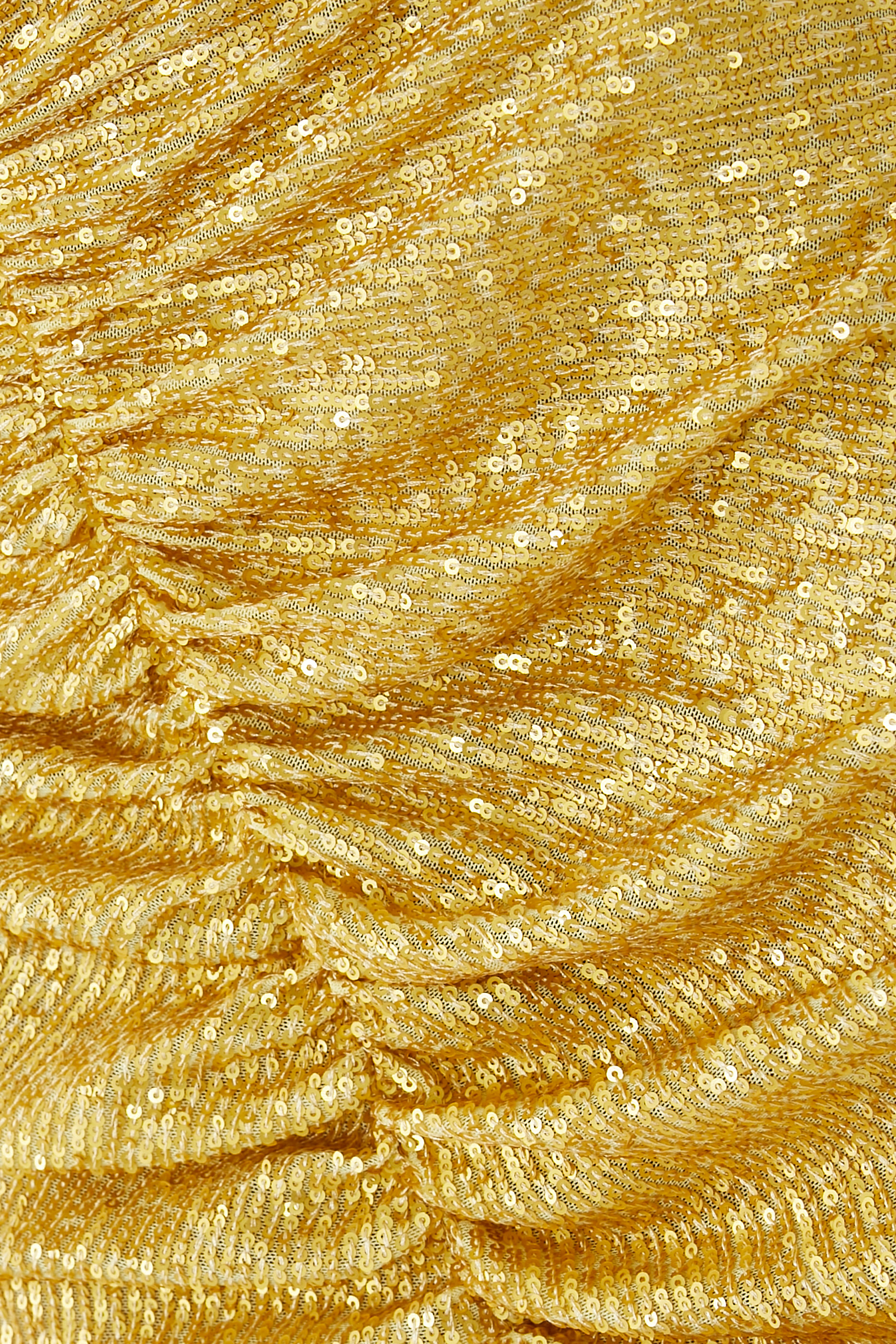 Long Sleeved V-Neck Shirred Front Dress