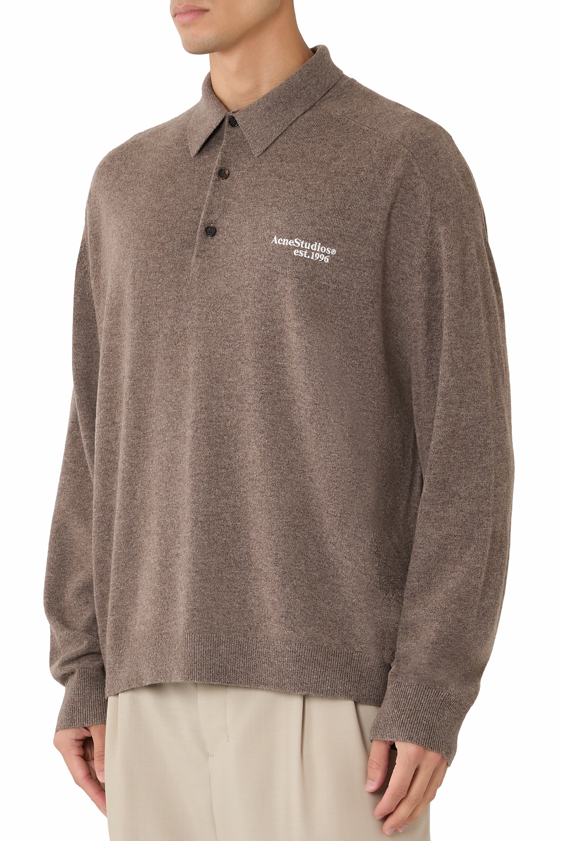 Kluxey Light Richard Yak Hair & Wool Polo Sweater