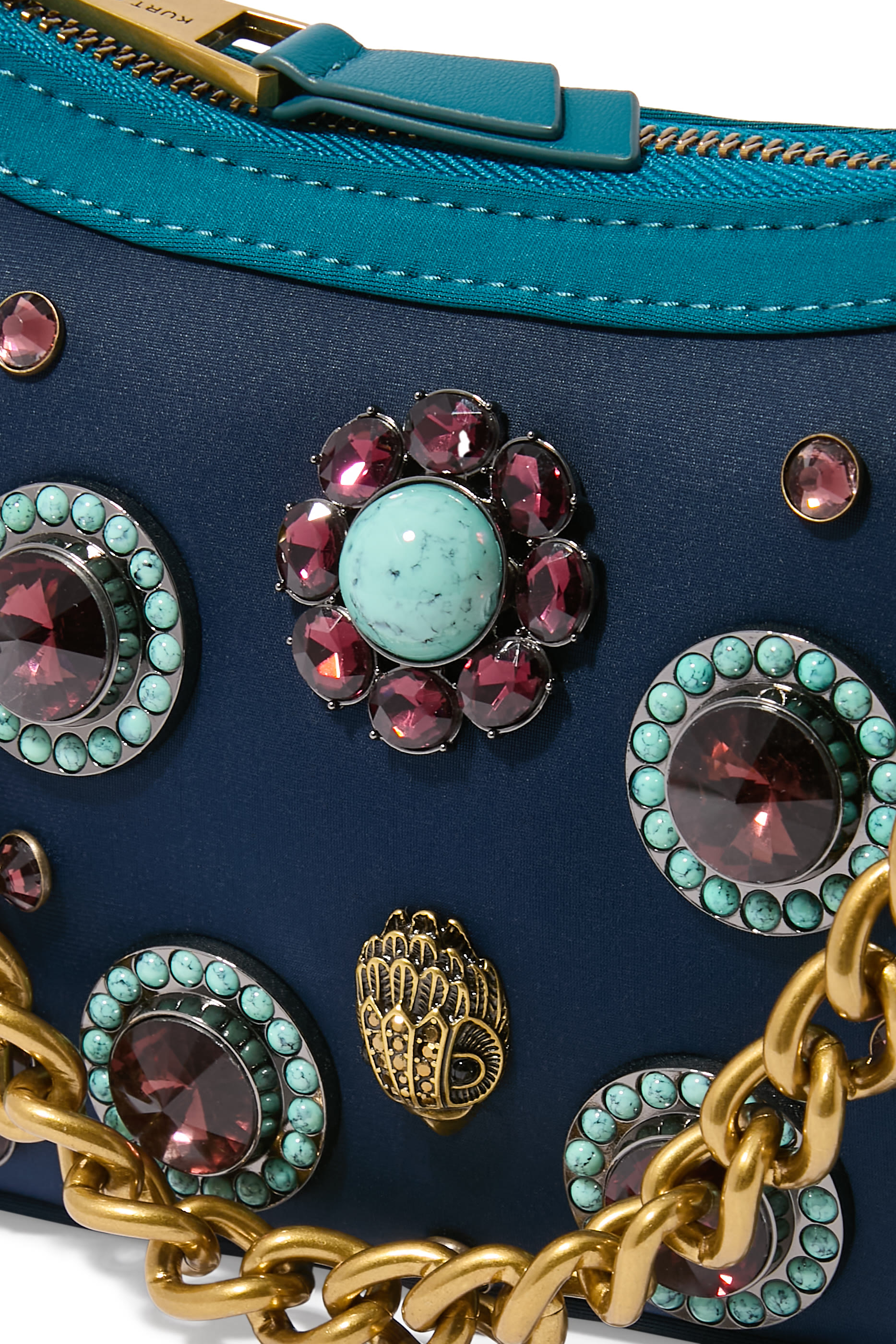 Sloane Gem Embellished Hobo Crossbody Bag
