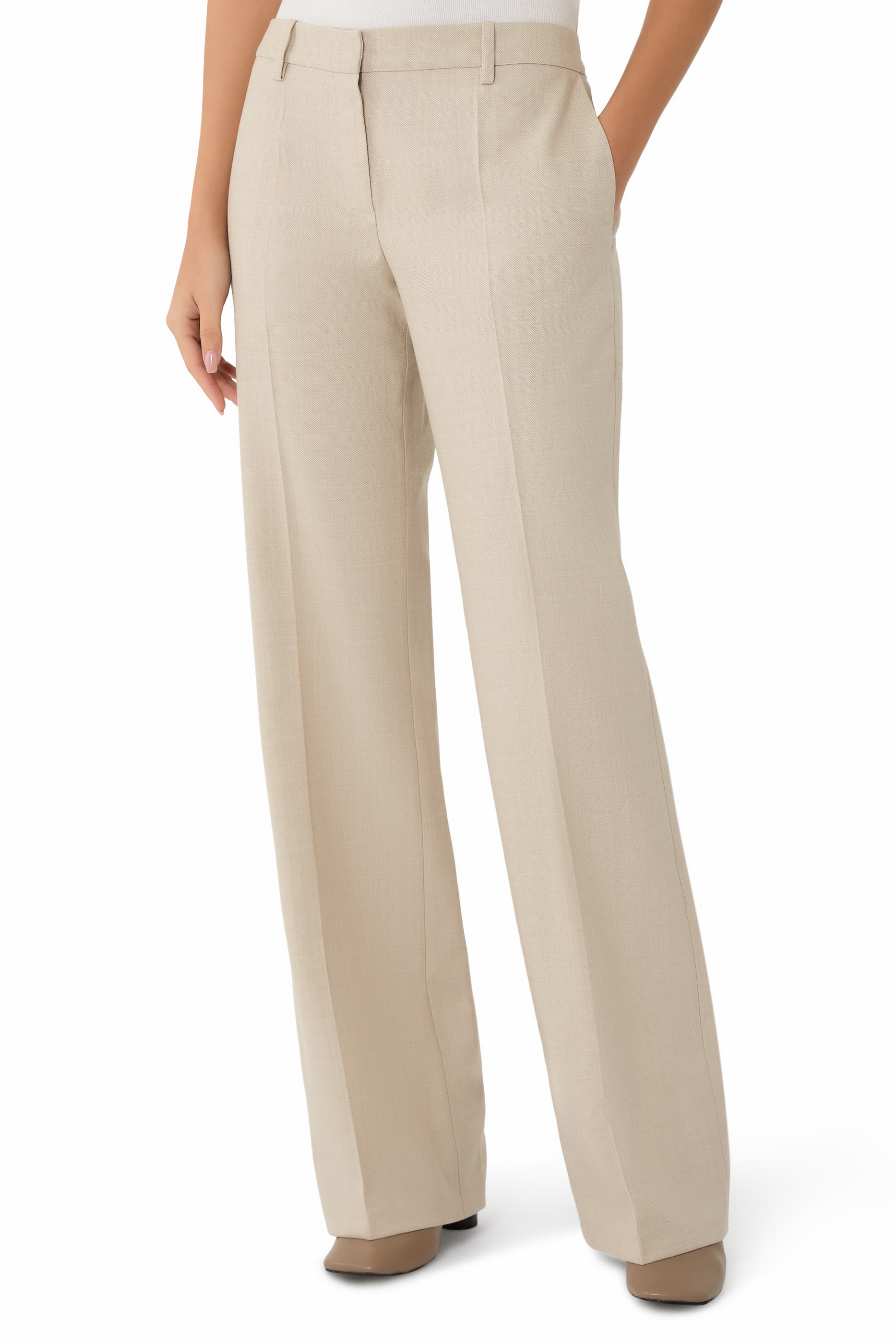 Front-Pleat Classic Trousers
