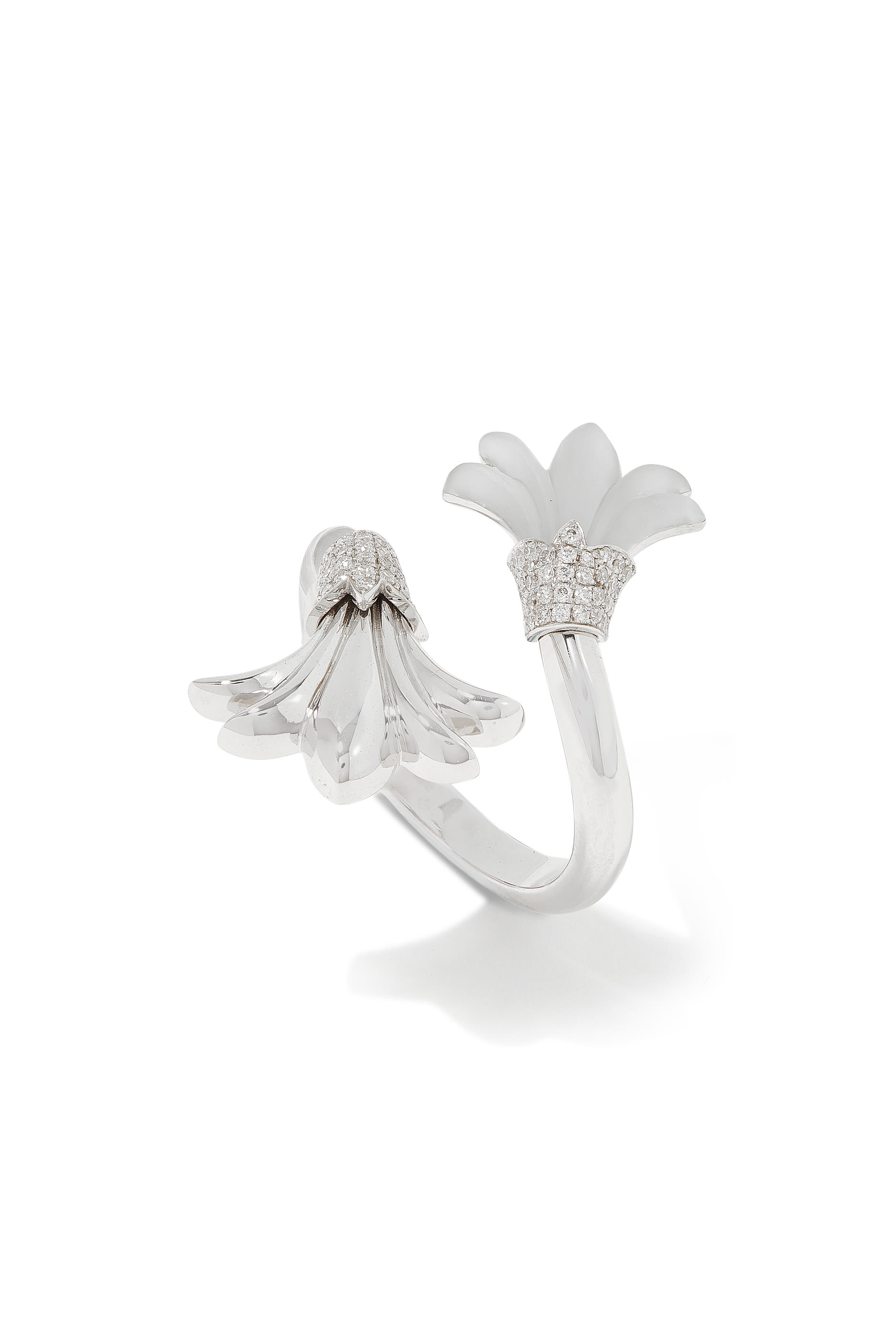  Psychedeliah On A Vine Ring, 18K White Gold & Diamonds 