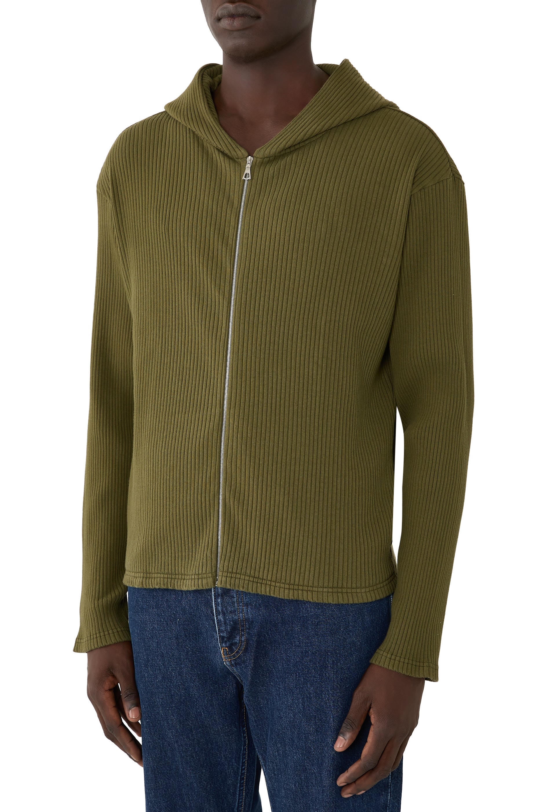 Rib Zip Sweat