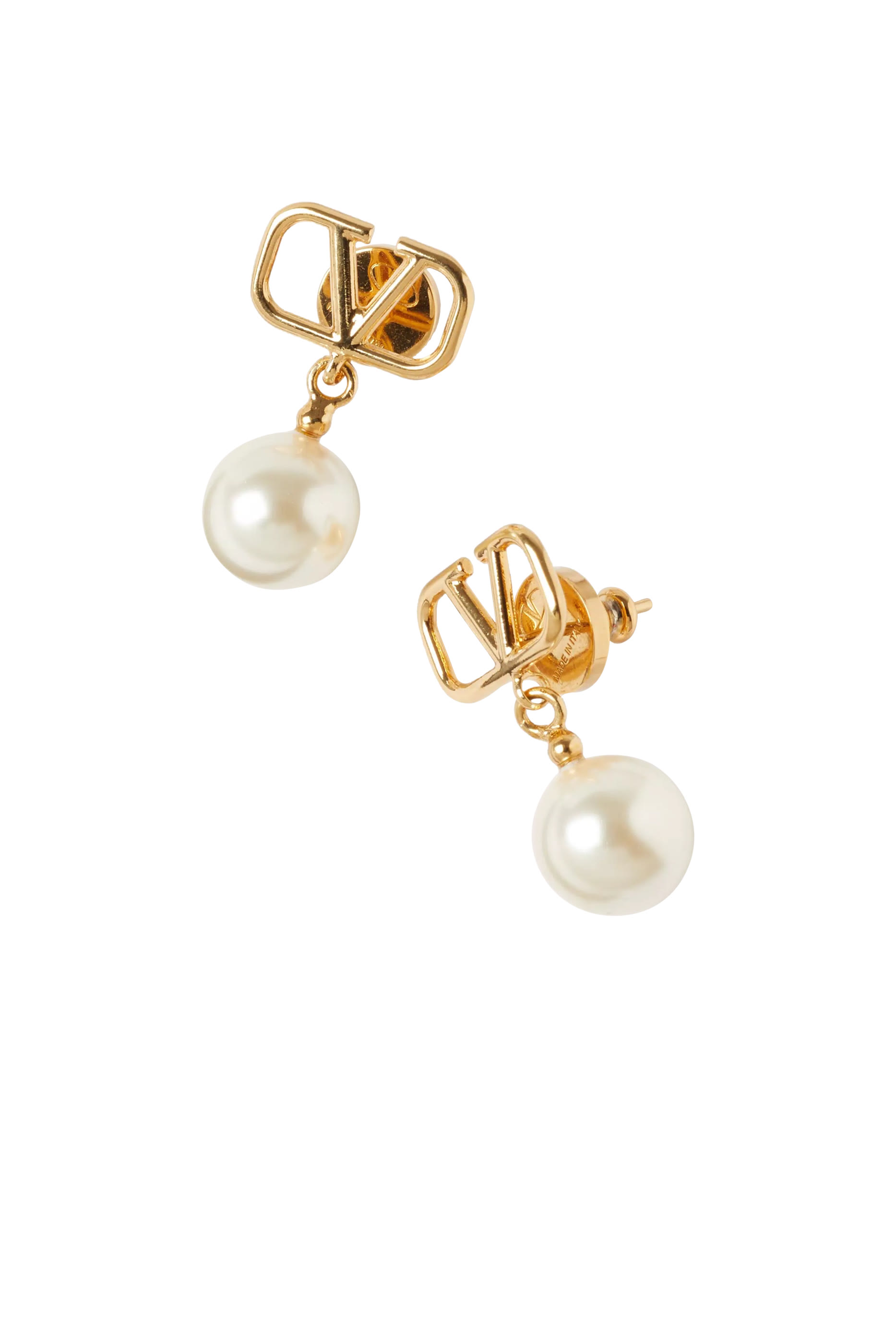  VLogo Signature Earrings With Swarovski® Pearls 